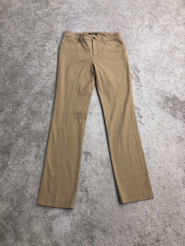 Lauren Ralph Lauren Pants Mens 4 Khaki Chino Pants Cotton Straight Leg  Pockets