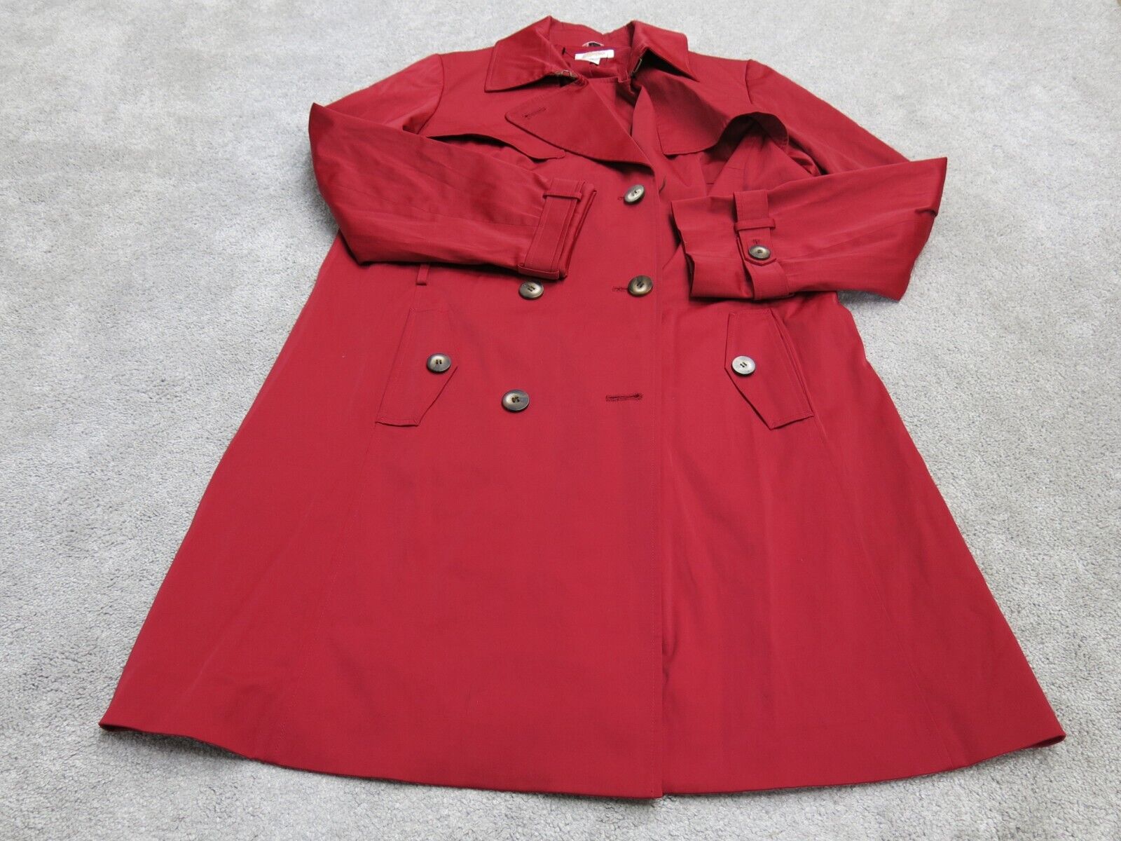 Talbots red outlet trench coat