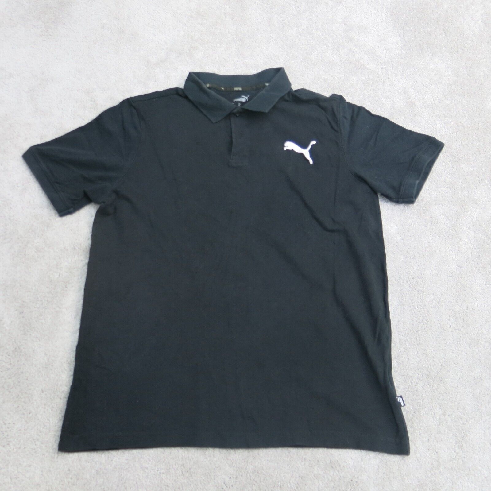 Puma Mens Golf Polo Shirt Short Sleeve Embroidered Logo Black Size Med –  Goodfair