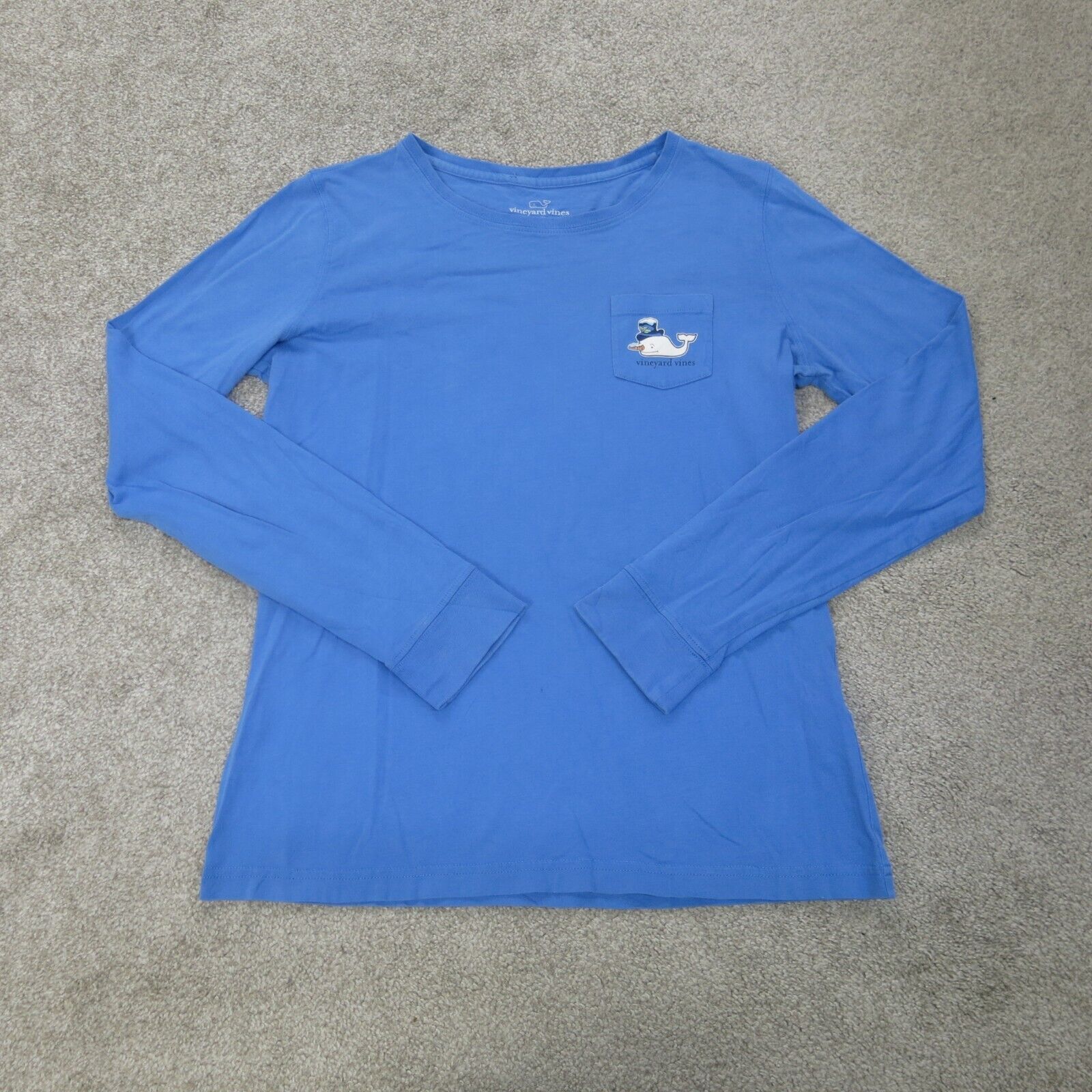 Vineyard Vines Shirt Mens Small Blue Crew Neck Pullover Graphic Tee 10