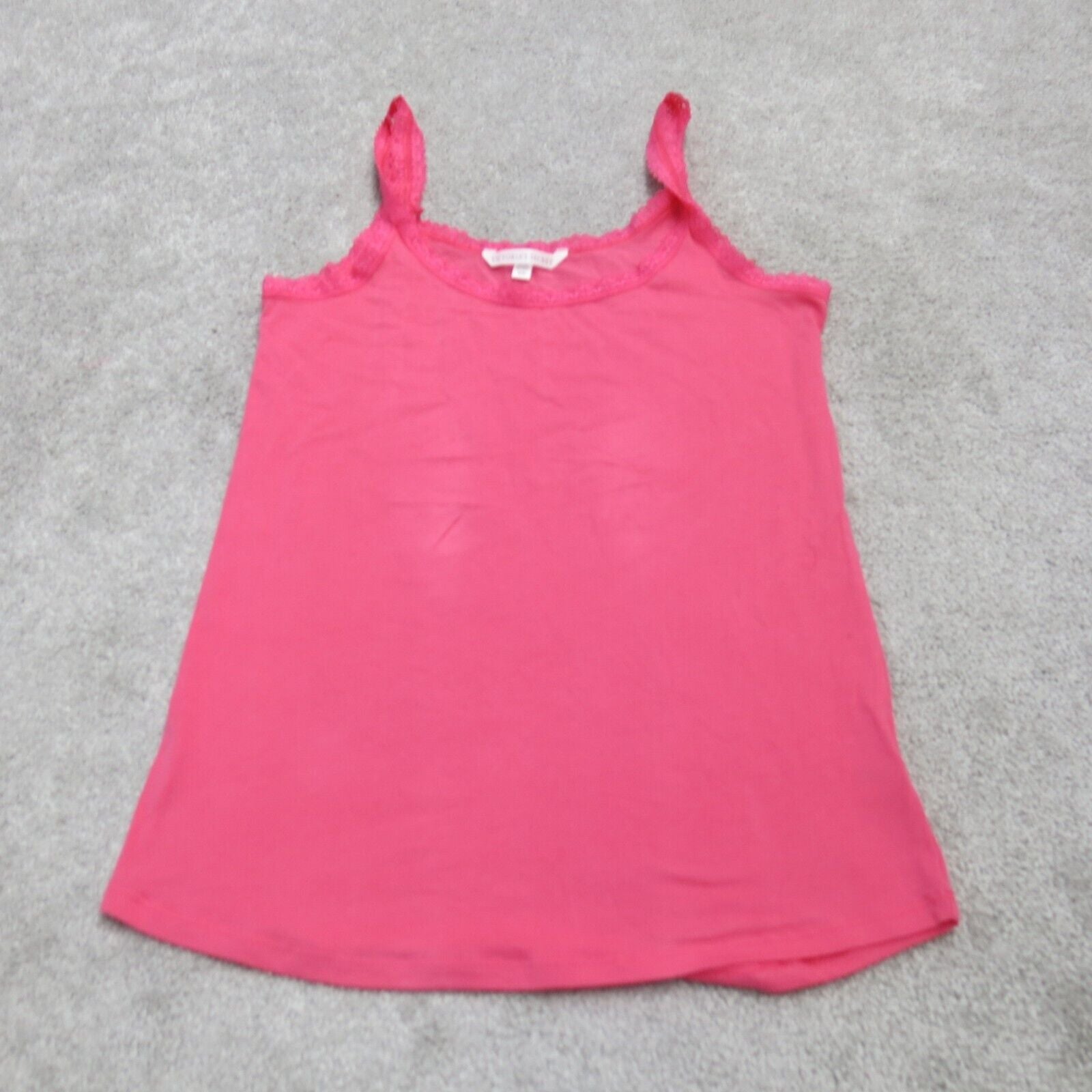 Victoria Secret Women Lace Scoop Neck Tank Top Sleeveless Pink