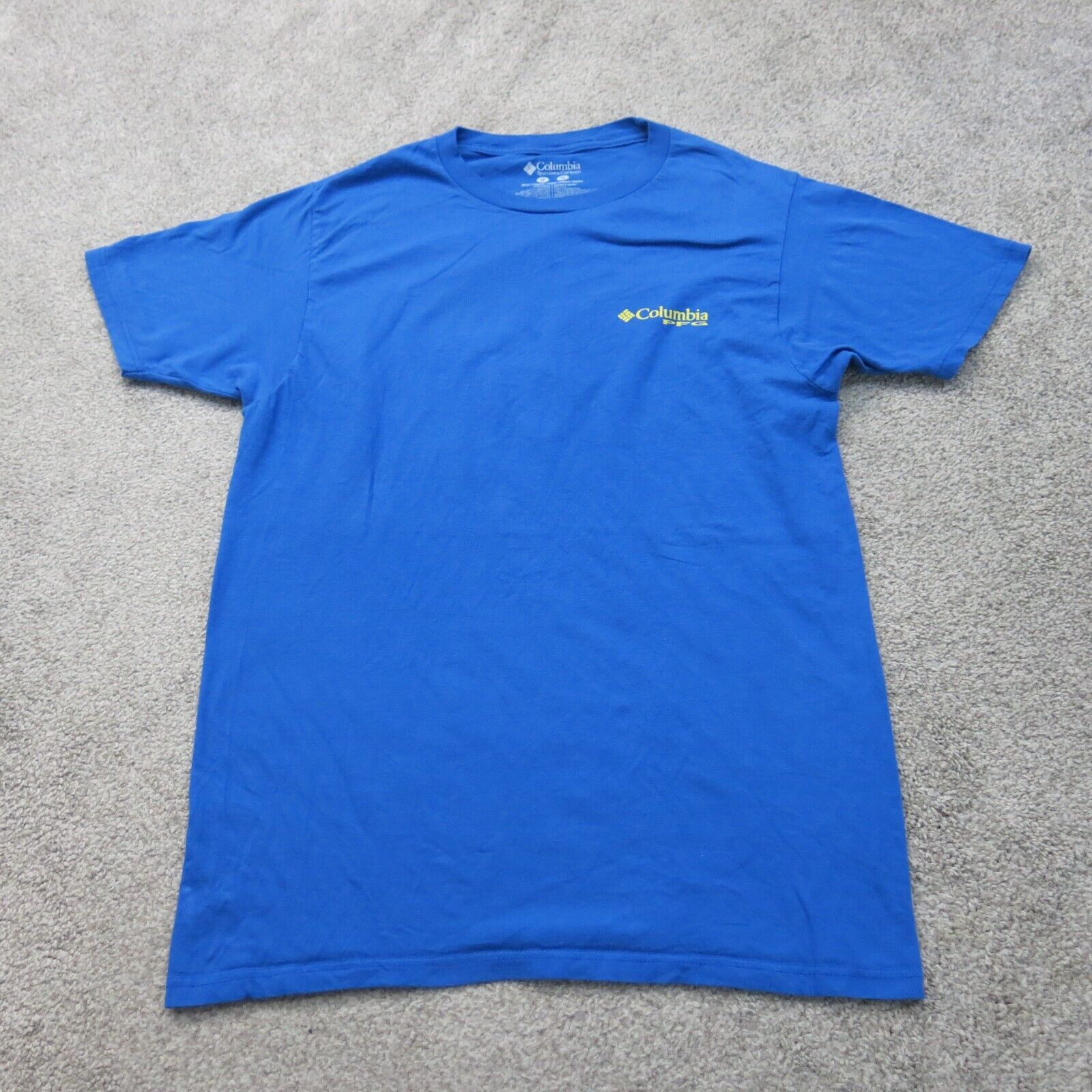 Columbia PFG Mens Crew Neck T Shirt Short Sleeve 100%Cotton Blue