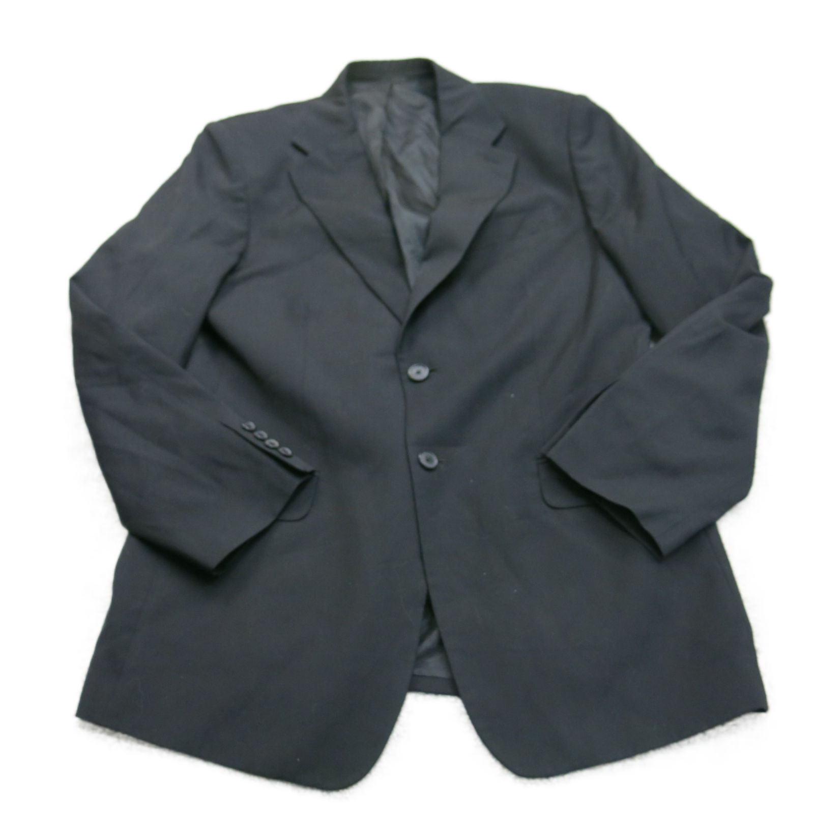 Express Mens Blazer Coat Long Sleeves Single Breasted Pockets Black Size 42R
