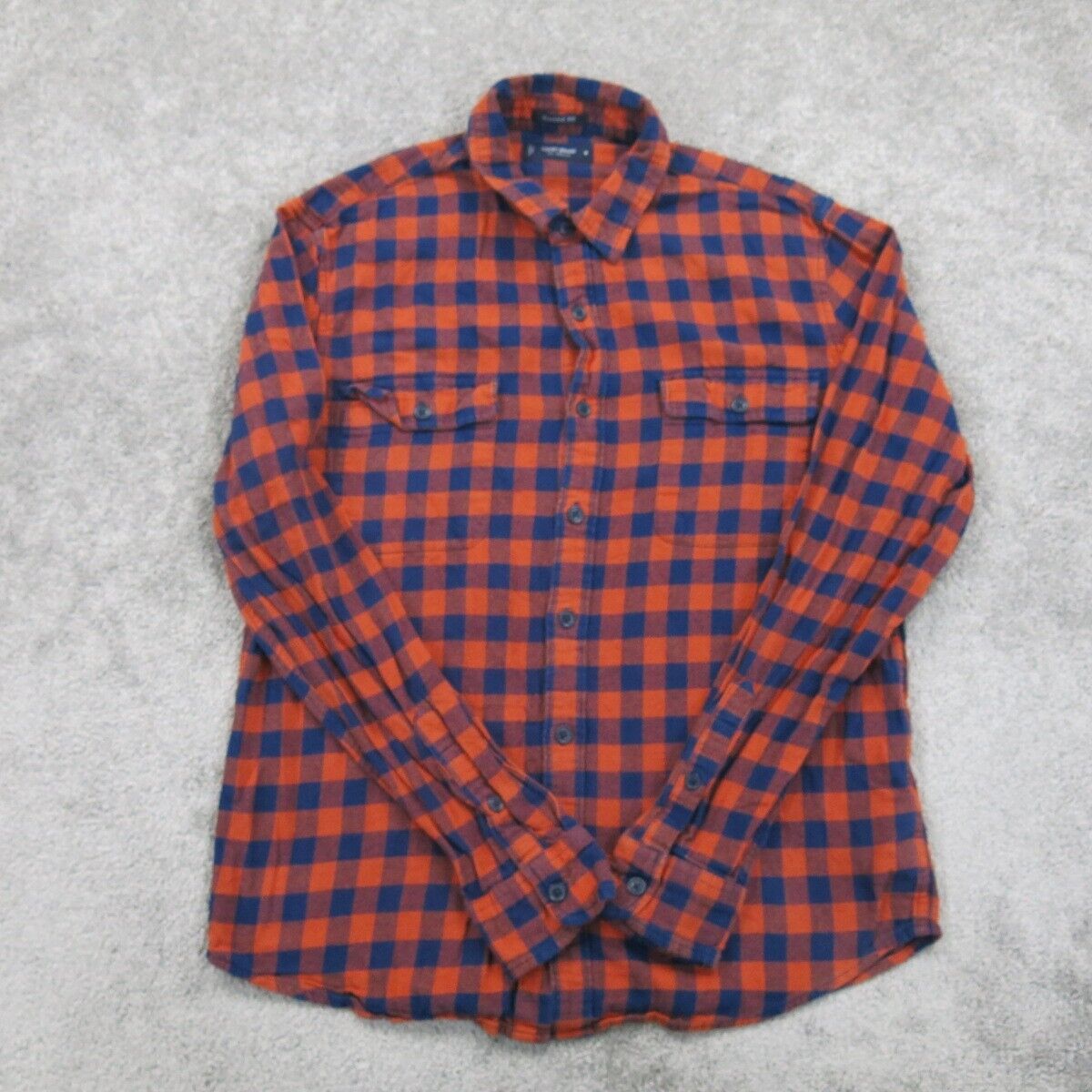 Lucky Brand Mens Button Down Shirt Classic Fit Long Sleeve Pockets Red SZ  Medium