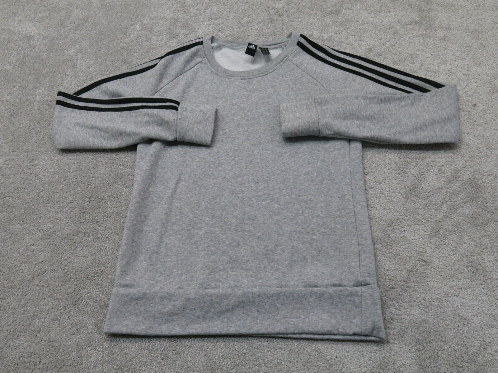 Adidas striped clearance crew neck