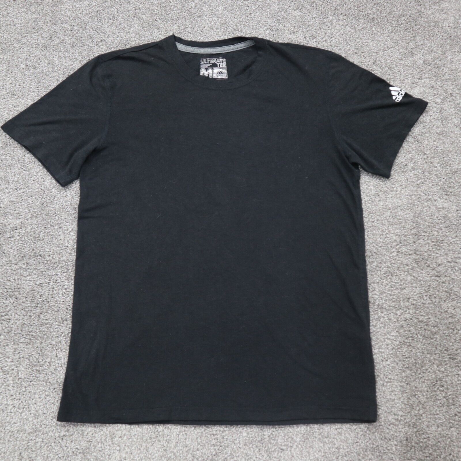 Adidas Men Ultimate Tee Shirt Crew Neck Short Sleeve Logo Polyester Bl –  Goodfair