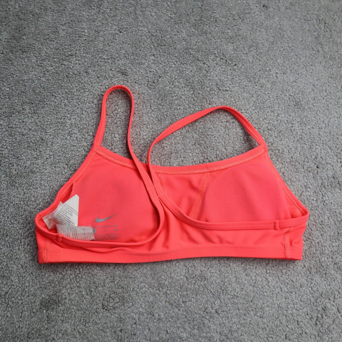 Nike Womens Sport Bra Racerback Logo Orange Size Small – Goodfair