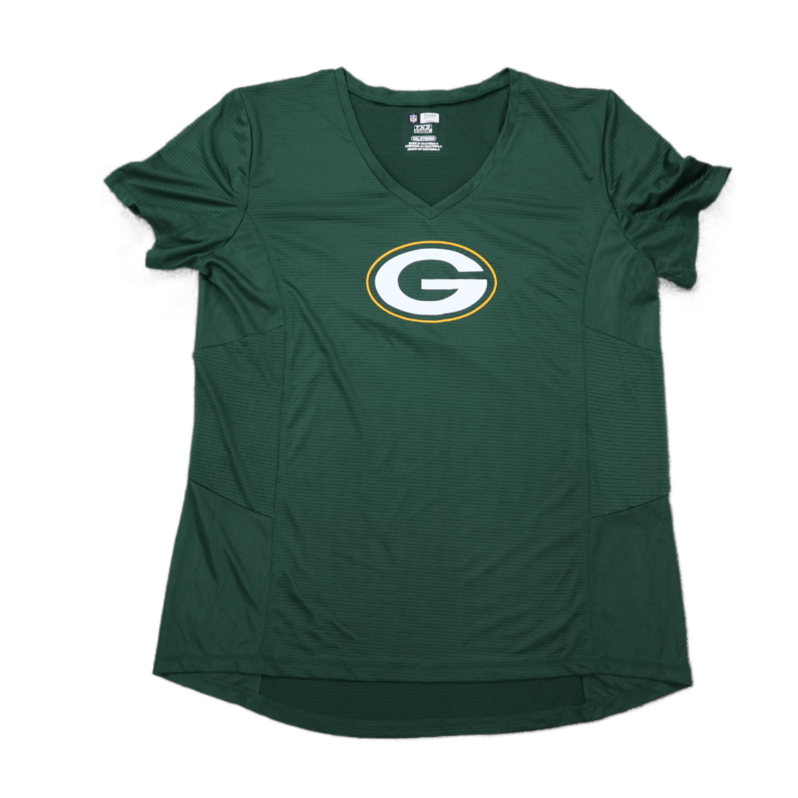 NFL Team Apparel G Womens Sports T Shirt Top TX3 Cool V Neck Green