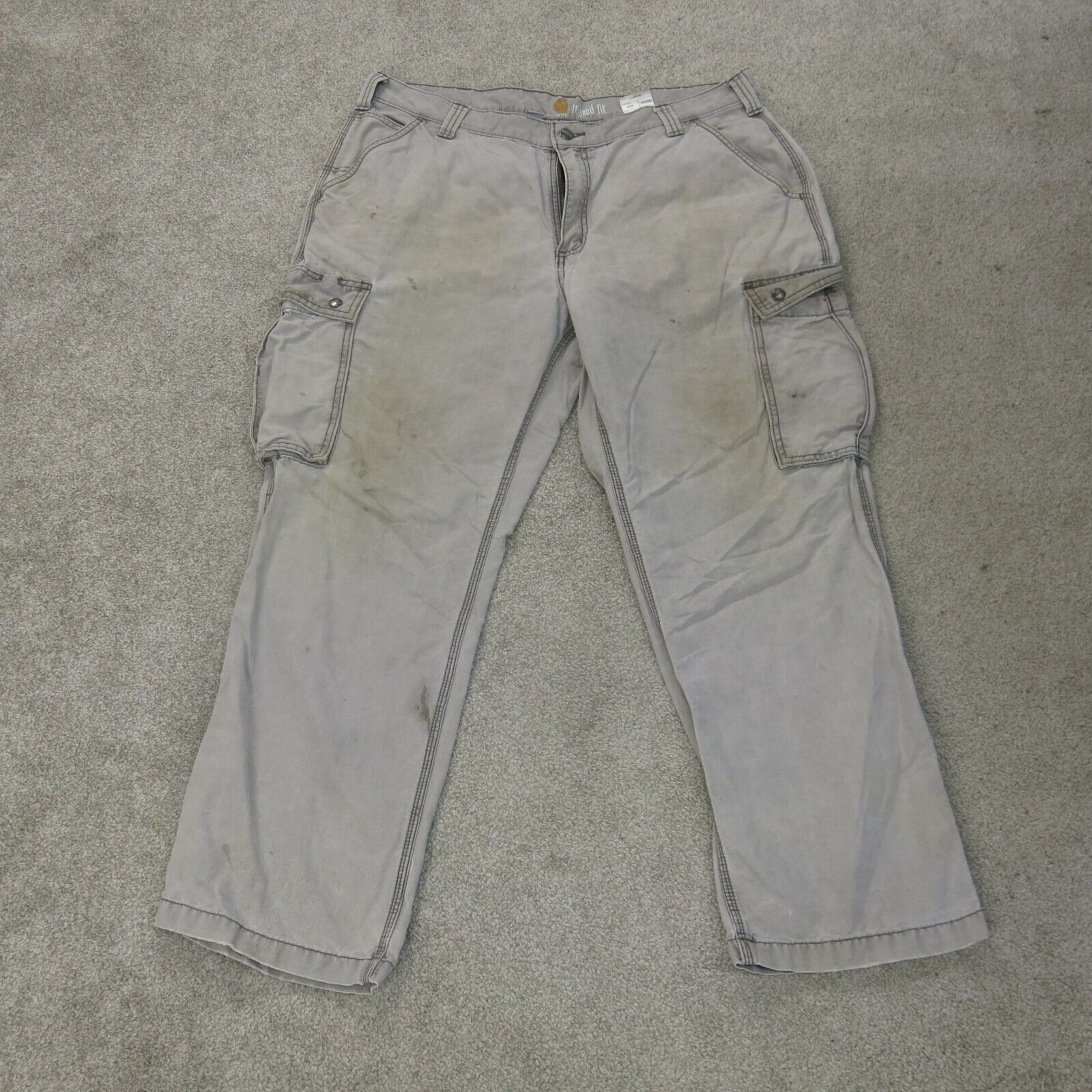 Carhartt Pants Mens W40XL30 Gray Relaxed Fit Wide Leg Cargo Pant Outdo –  Goodfair