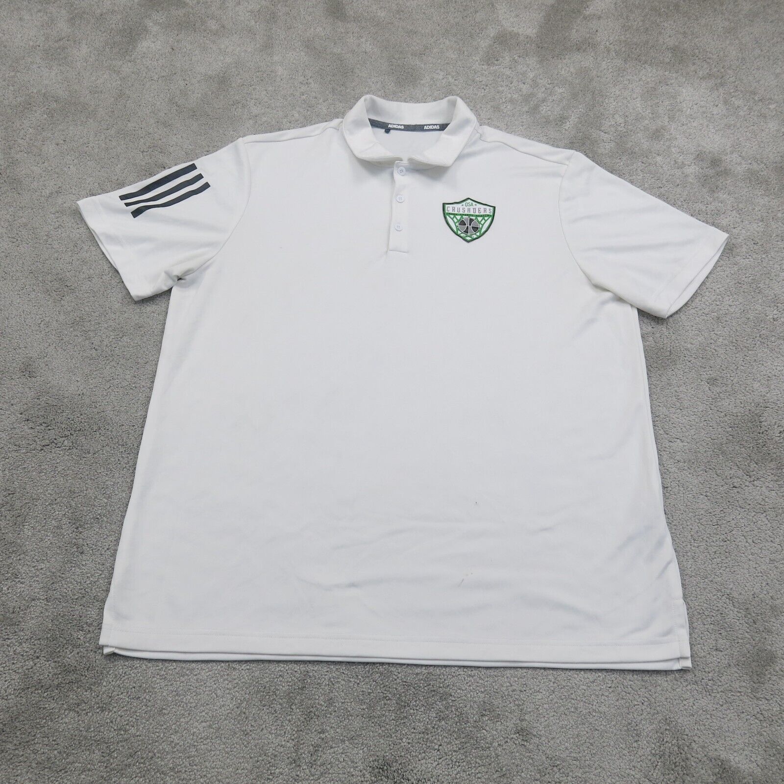 white adidas golf t shirt