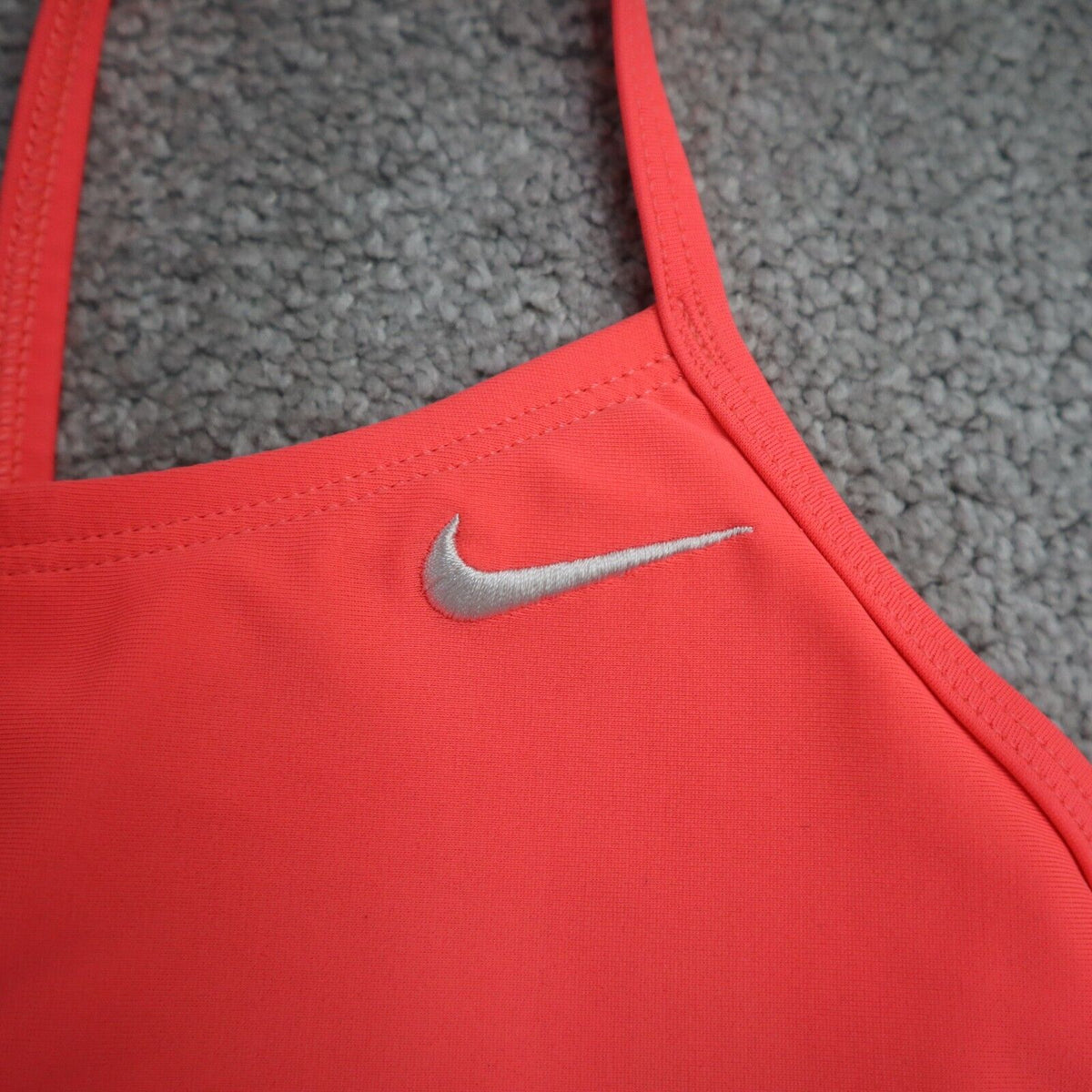 Nike Womens Sport Bra Racerback Logo Orange Size Small – Goodfair