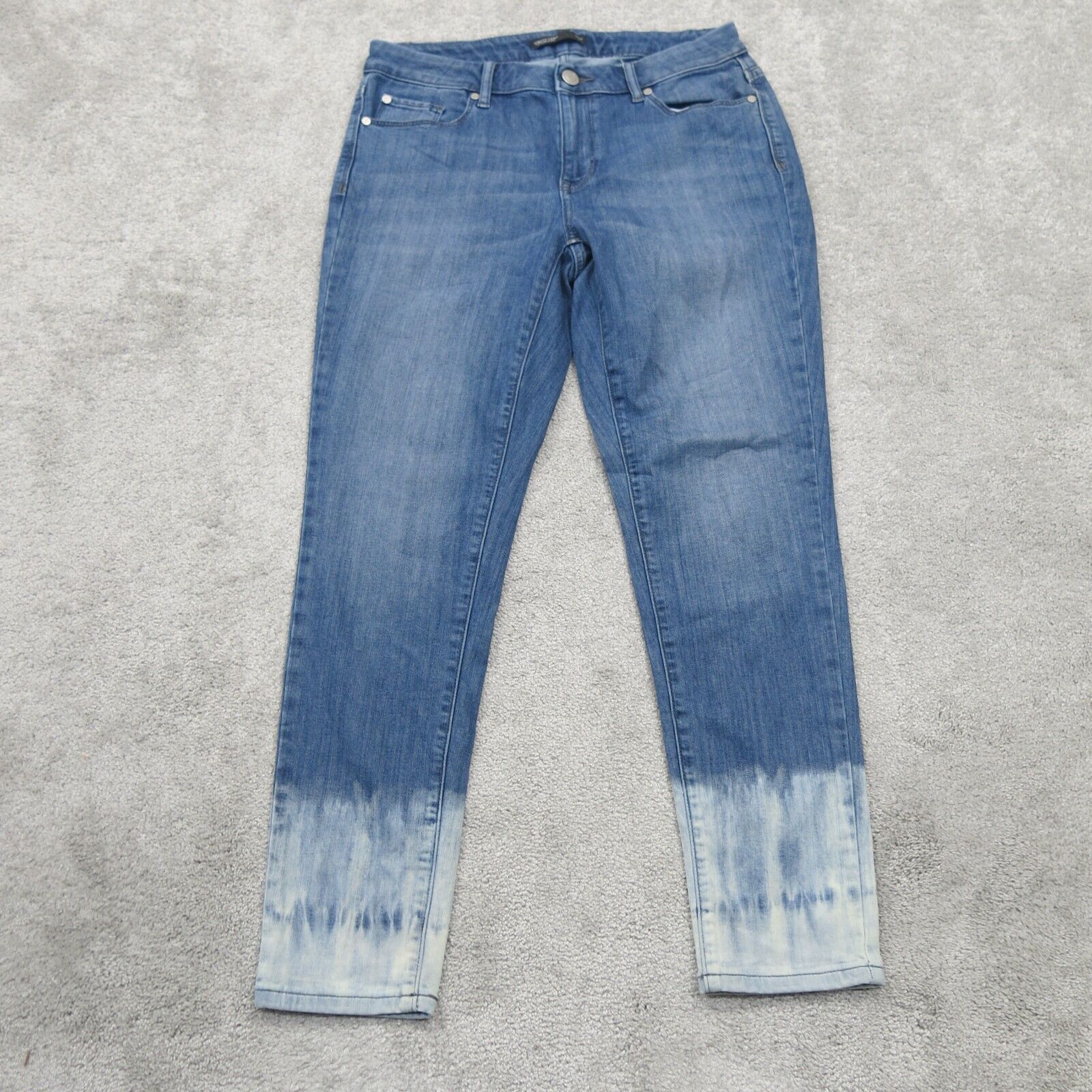 Simply Vera Vera Wang Skinny Denim Blue Jeans Mid-Rise Size 12 Reg Stretch