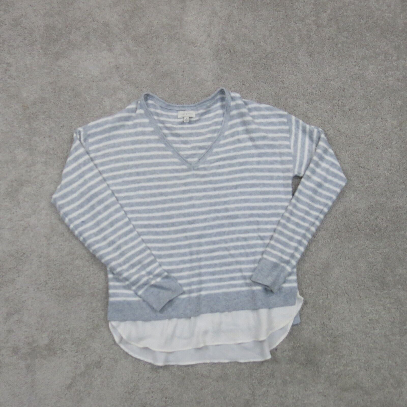 Lucky Brand Tank Top Womens Small Blue White Tie Dye Knitted Cotton  Pullover