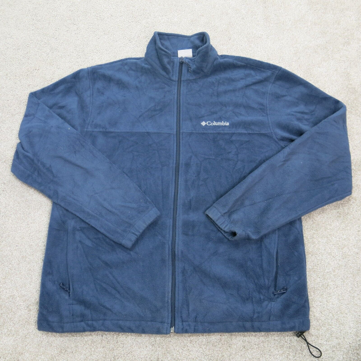 New large marlin purchases blue columbia mens fleece full zip