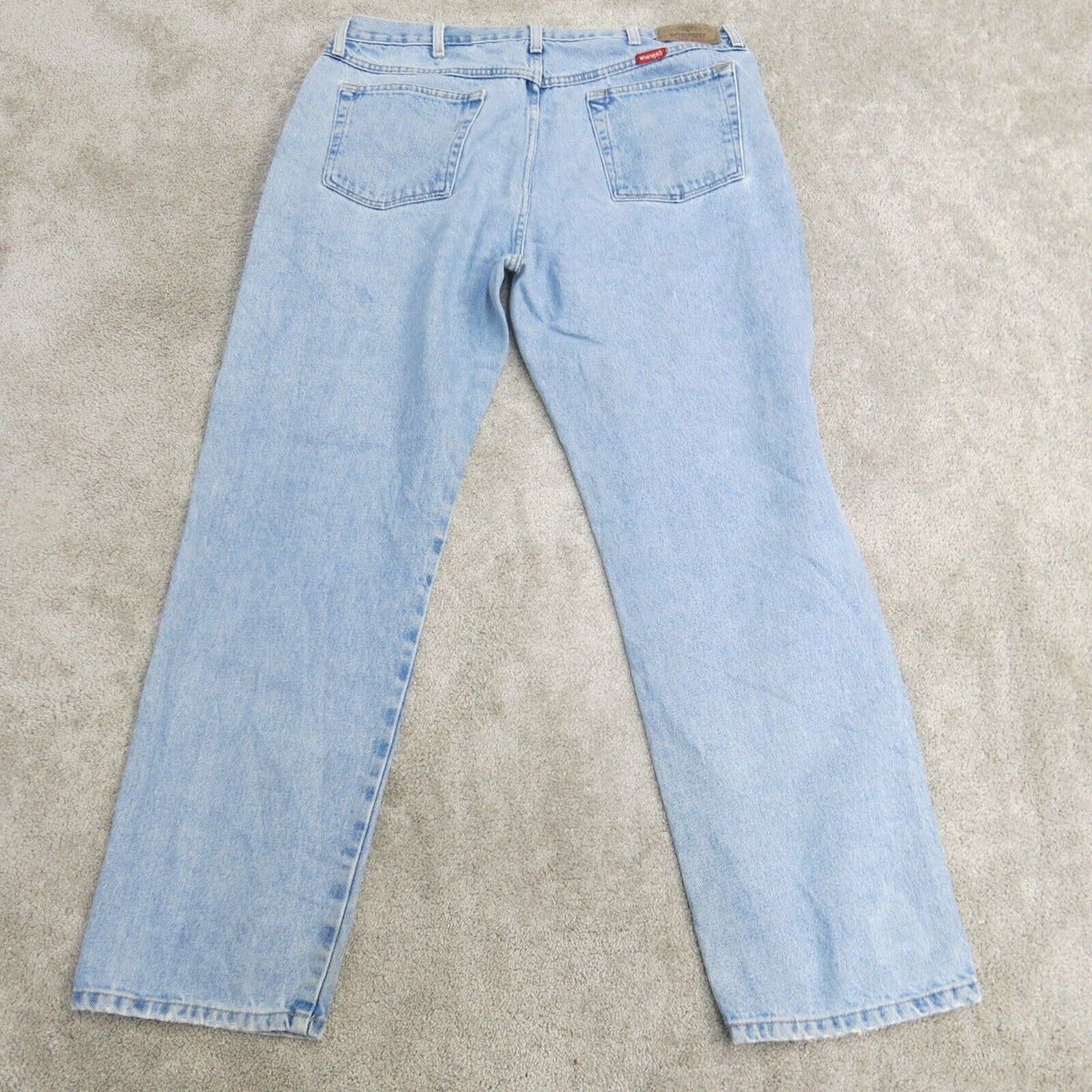 Wrangler Jeans Mens 38X32 Blue Denim Straight Leg High Rise 100