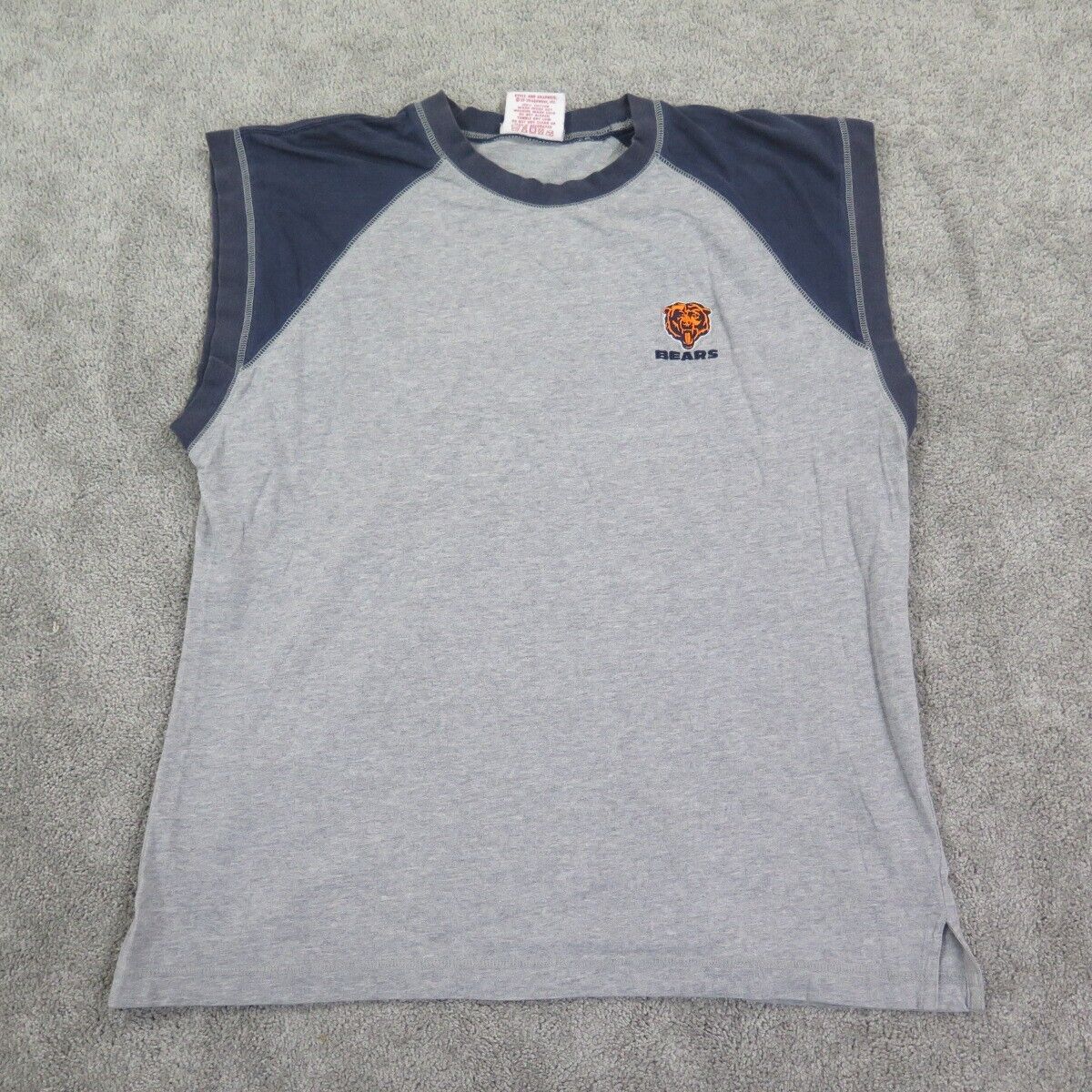 NFL Team Apparel Shirt Mens Large Gray Sleeveless Chicago Bears