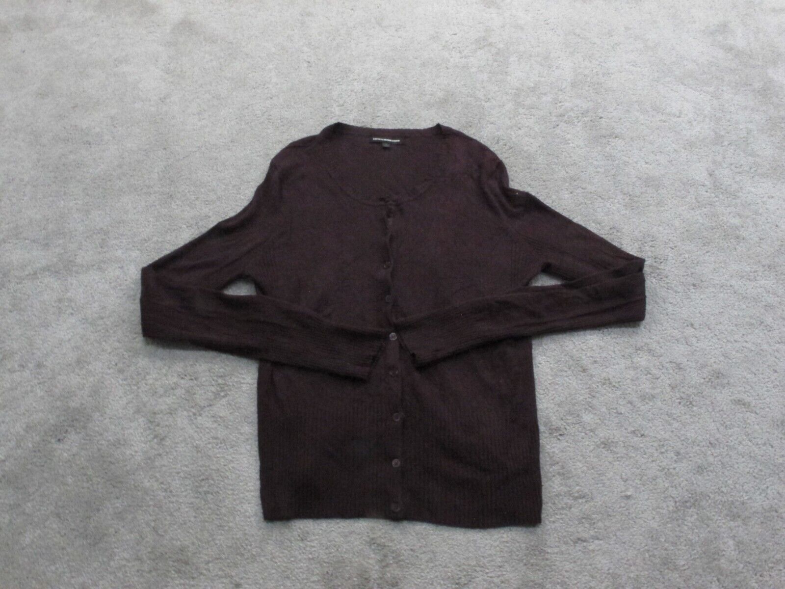 Express Womens Cardigan Sweater Knitted Long Sleeve Dark Maroon Size L –  Goodfair