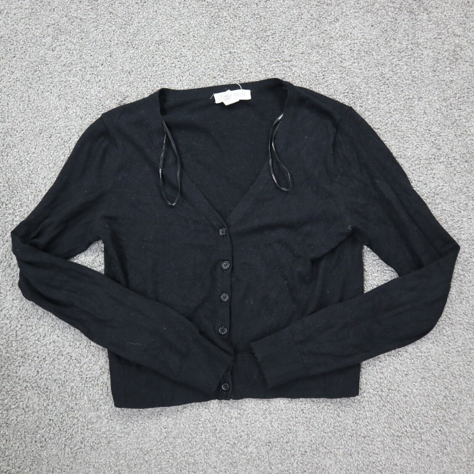 Forever 21 long top black cardigan