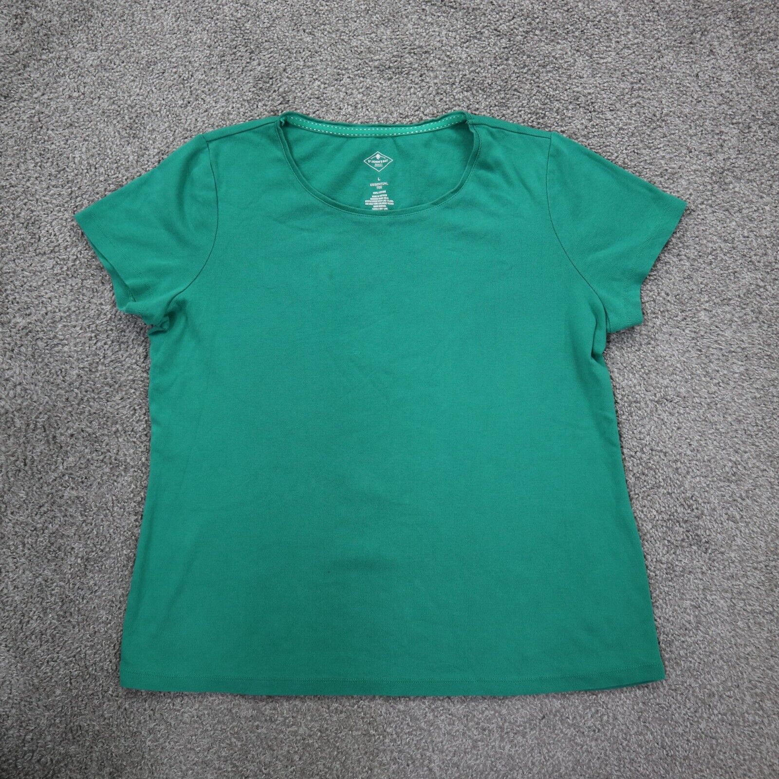 St Johan Bay Womens Round Neck T Shirt 100% Cotton Short Sleeve Green –  Goodfair