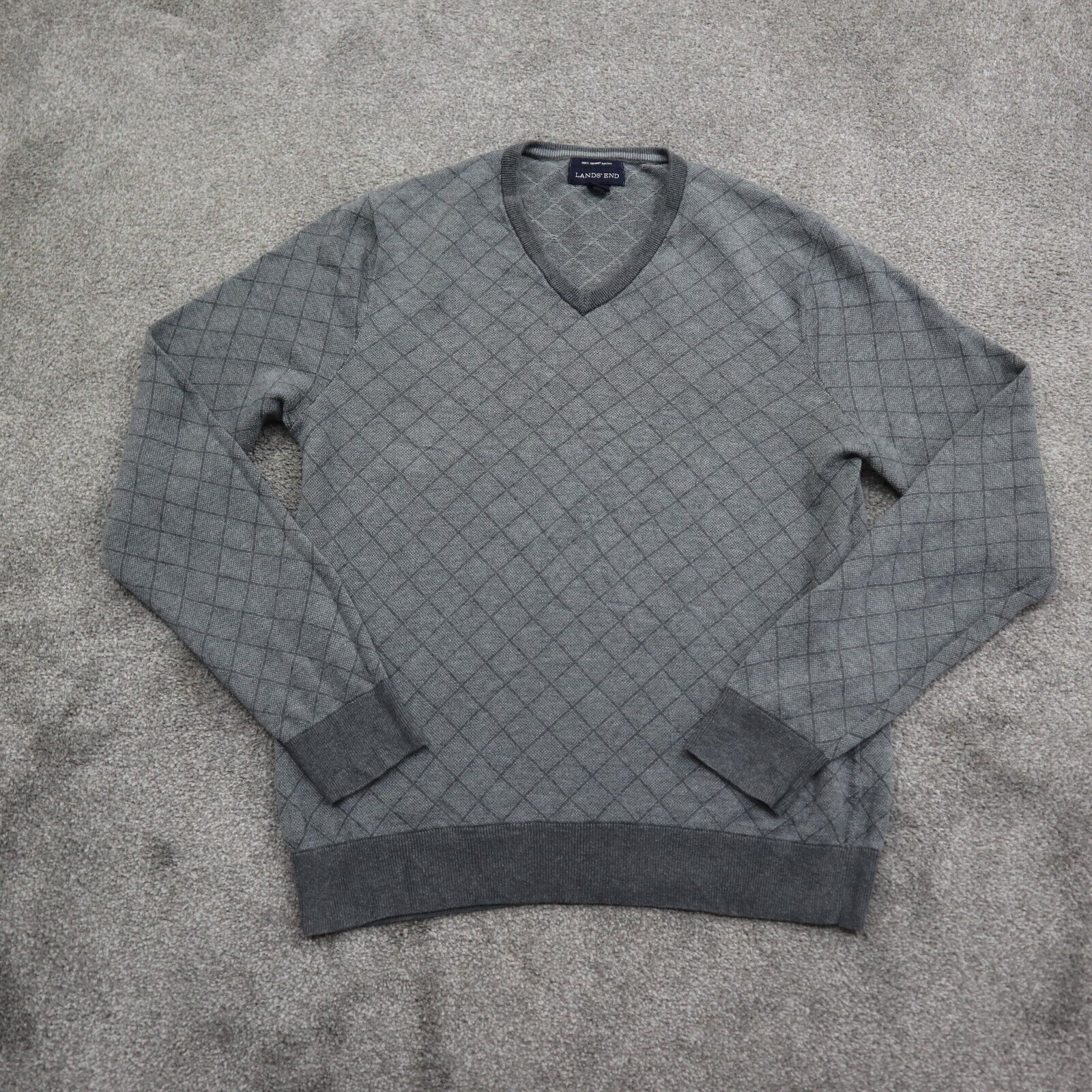 Lands end v neck on sale sweater