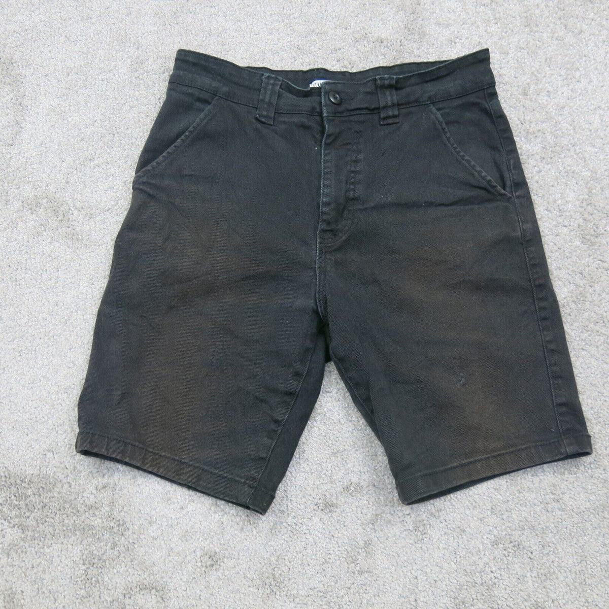 Zara Denimwear Mens Chino Shorts Pockets Belt Loops Mid Rise