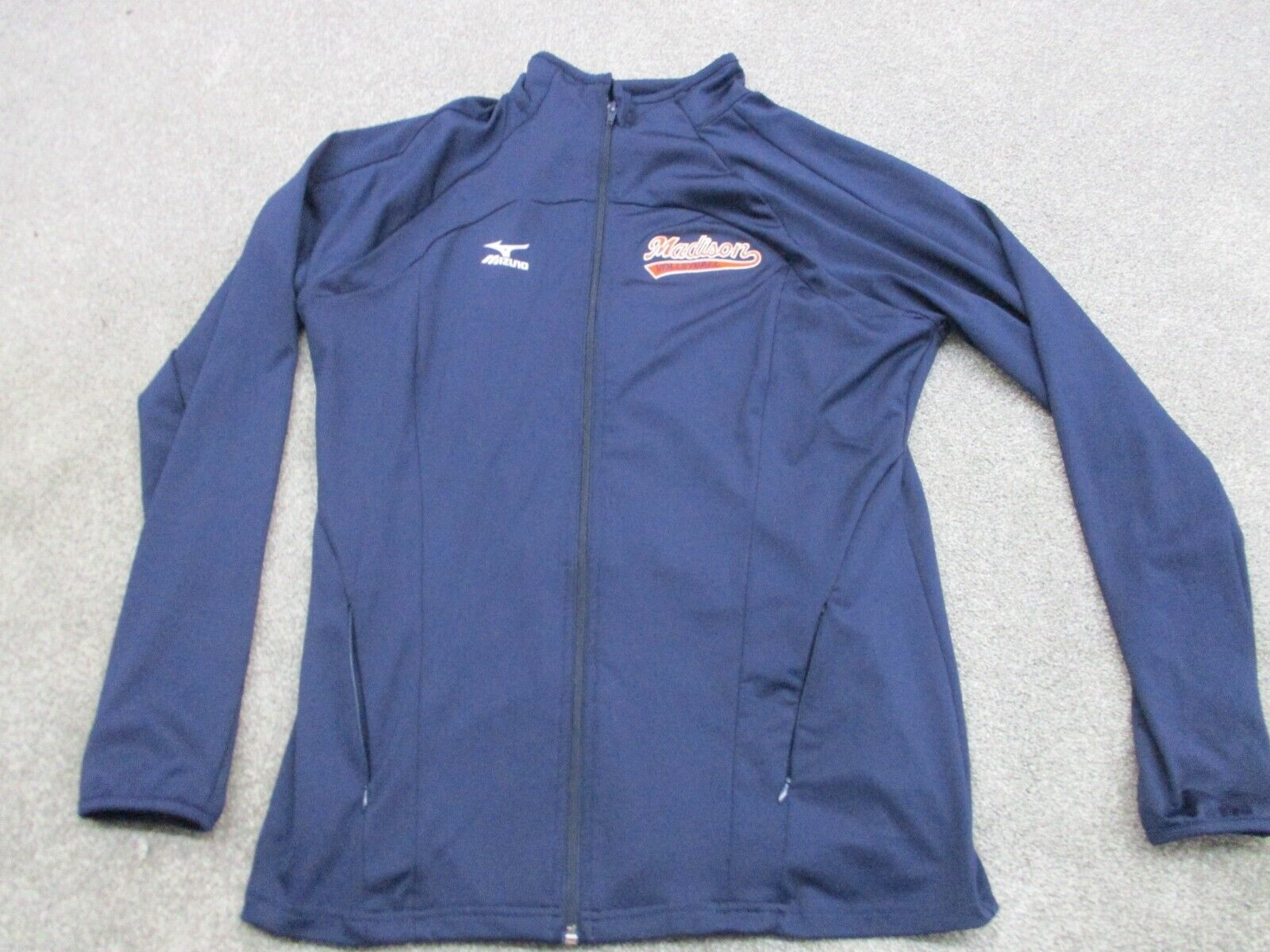 Mizuno Drylite Jacket Men Size Large Blue Full Zip Jacket Mock Neck So