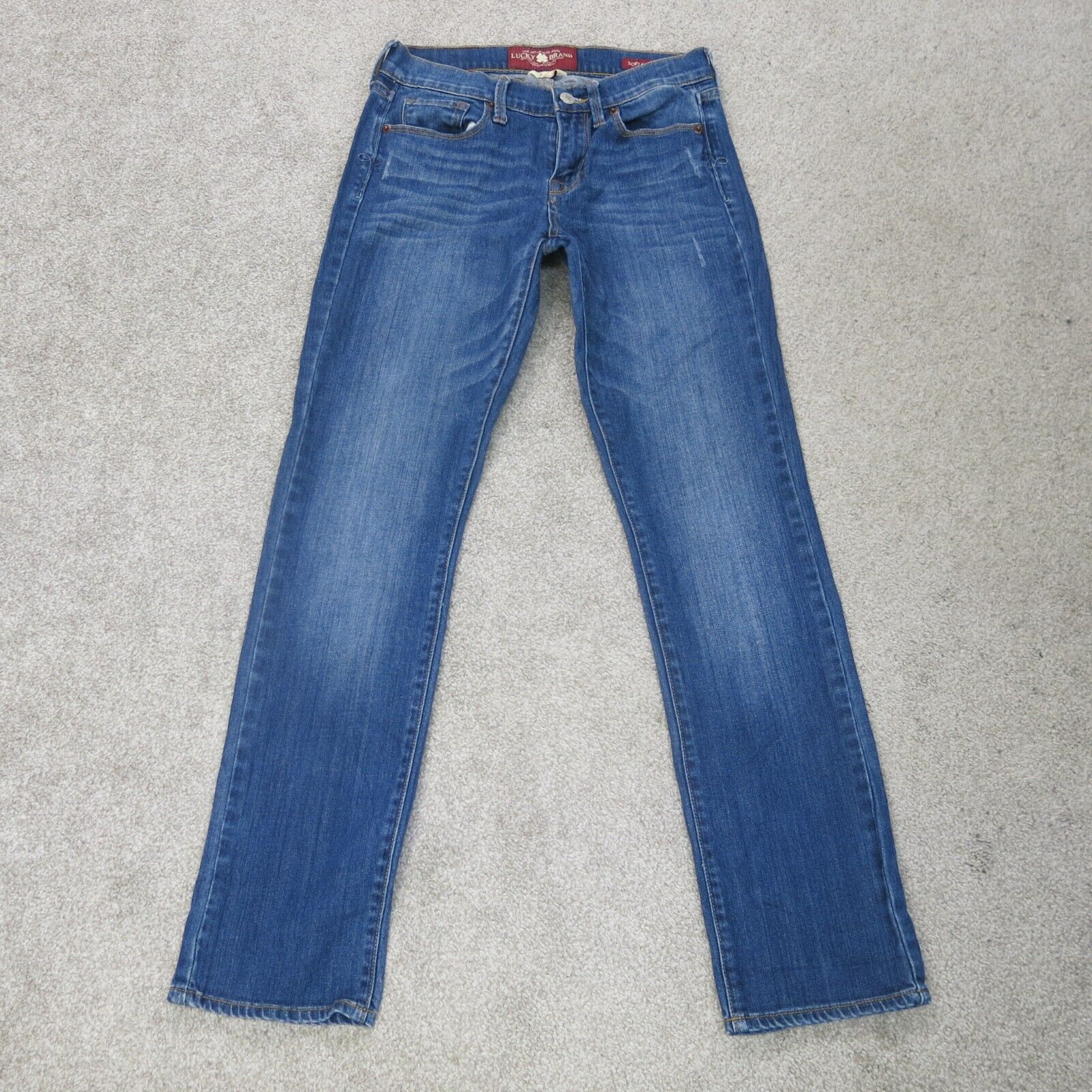 Y2k Lucky Brand Jeans “Sofia Straight” Blue Denim - Depop
