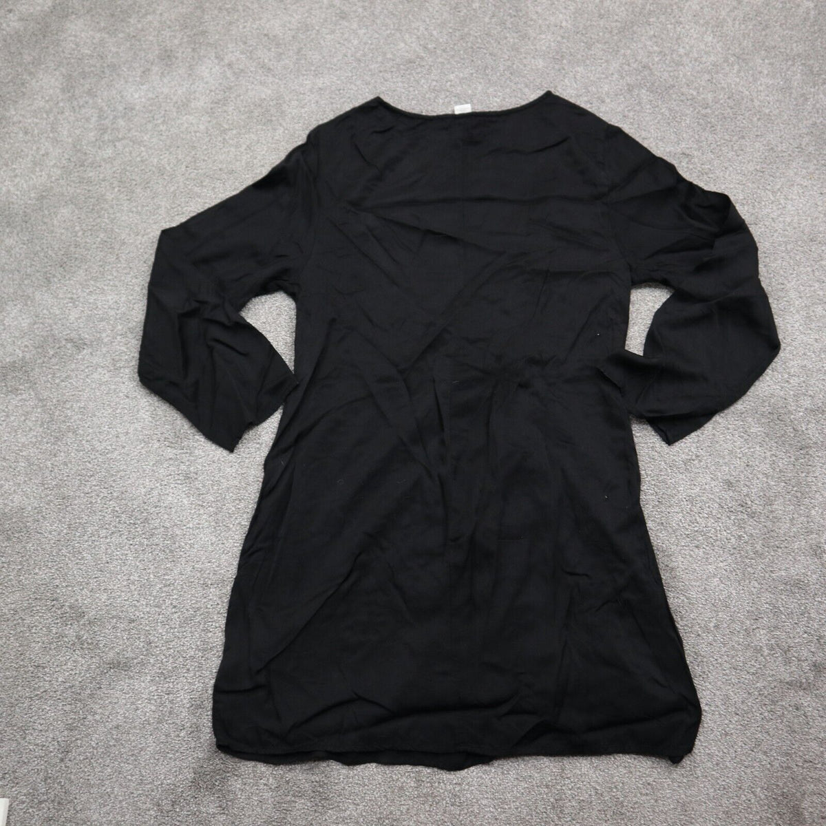 H&M Womens Cocktail Twist Knot Front Mini Dress Long Sleeves Black