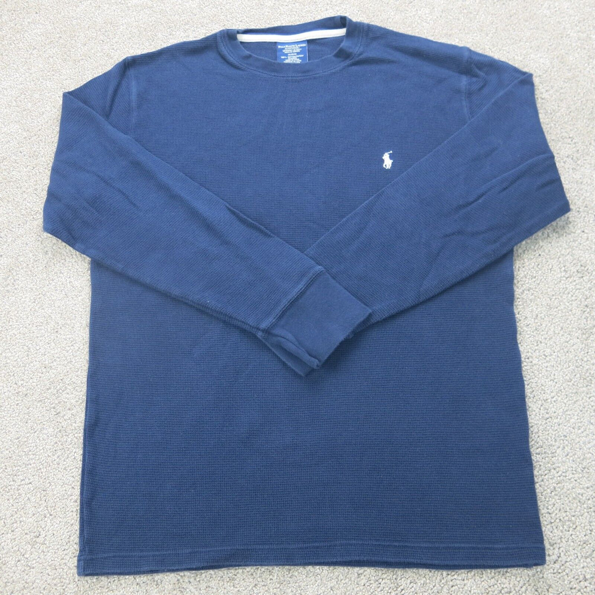 Ralph Lauren Shirt Mens Medium Blue Long Sleeve Thermal Tee Sleepwear Goodfair