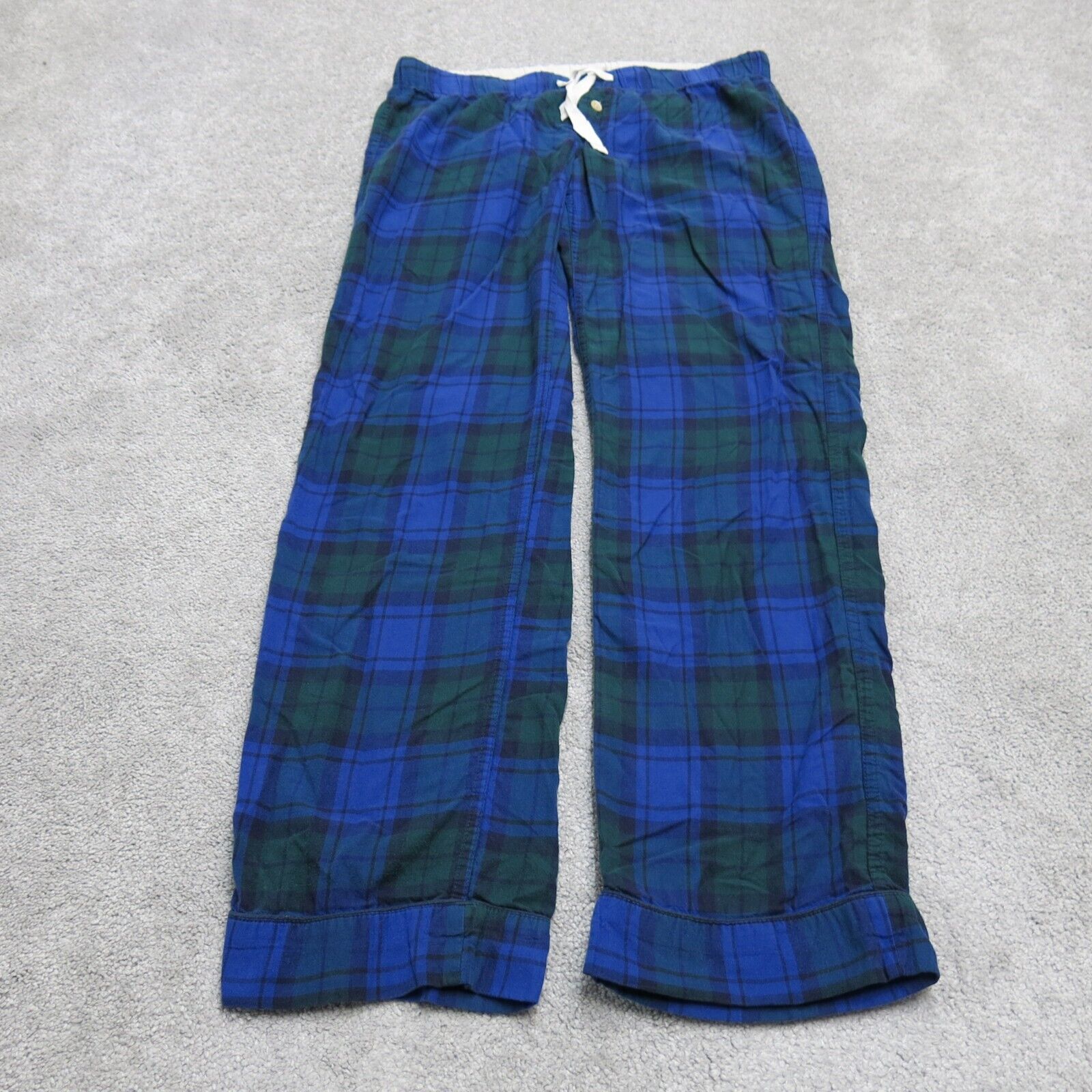 Lucky Brand Mens Sleepwear Pajama Pants Drawstring Waist Plaid Blue Gr –  Goodfair