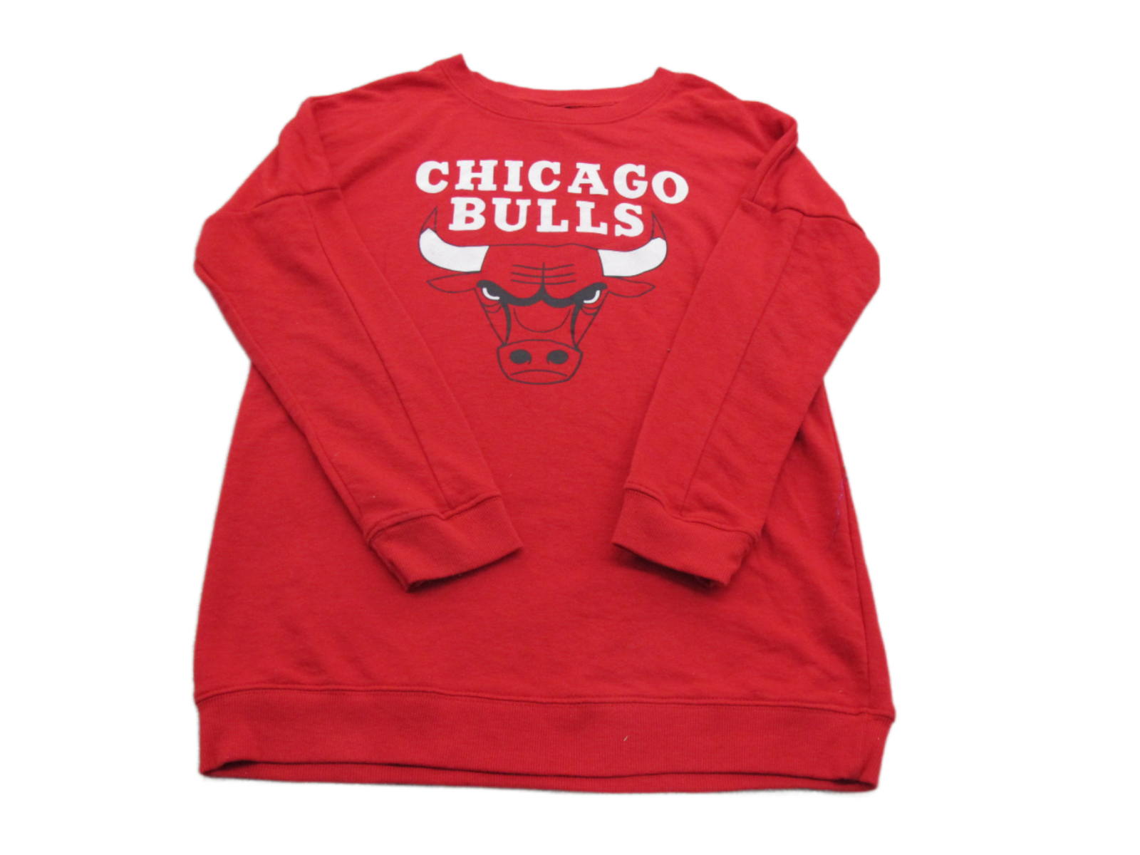 NBA Chicago Bulls Womens Crew-Neck Long Sleeve Loose Fit Shirt S