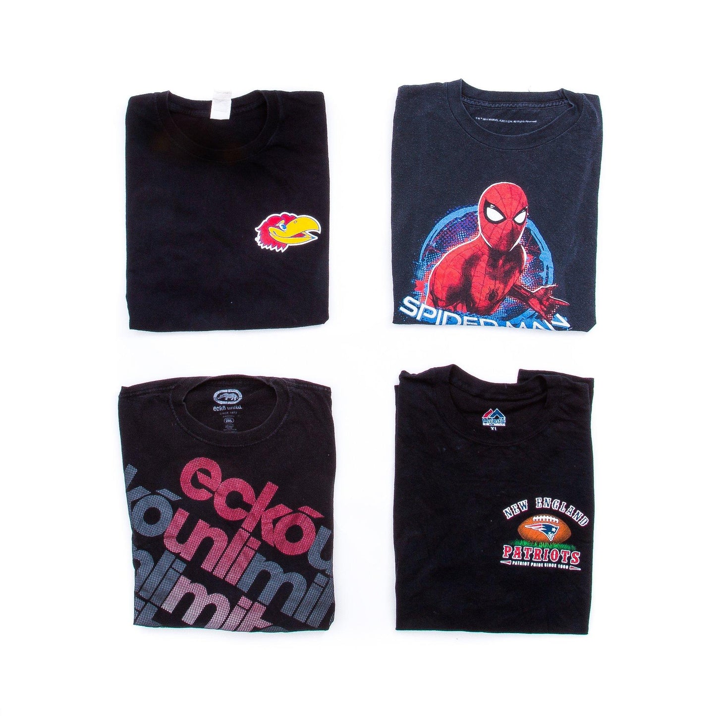 Preloved Printed Black T-Shirts | Set of 4 T-Shirts Goodfair