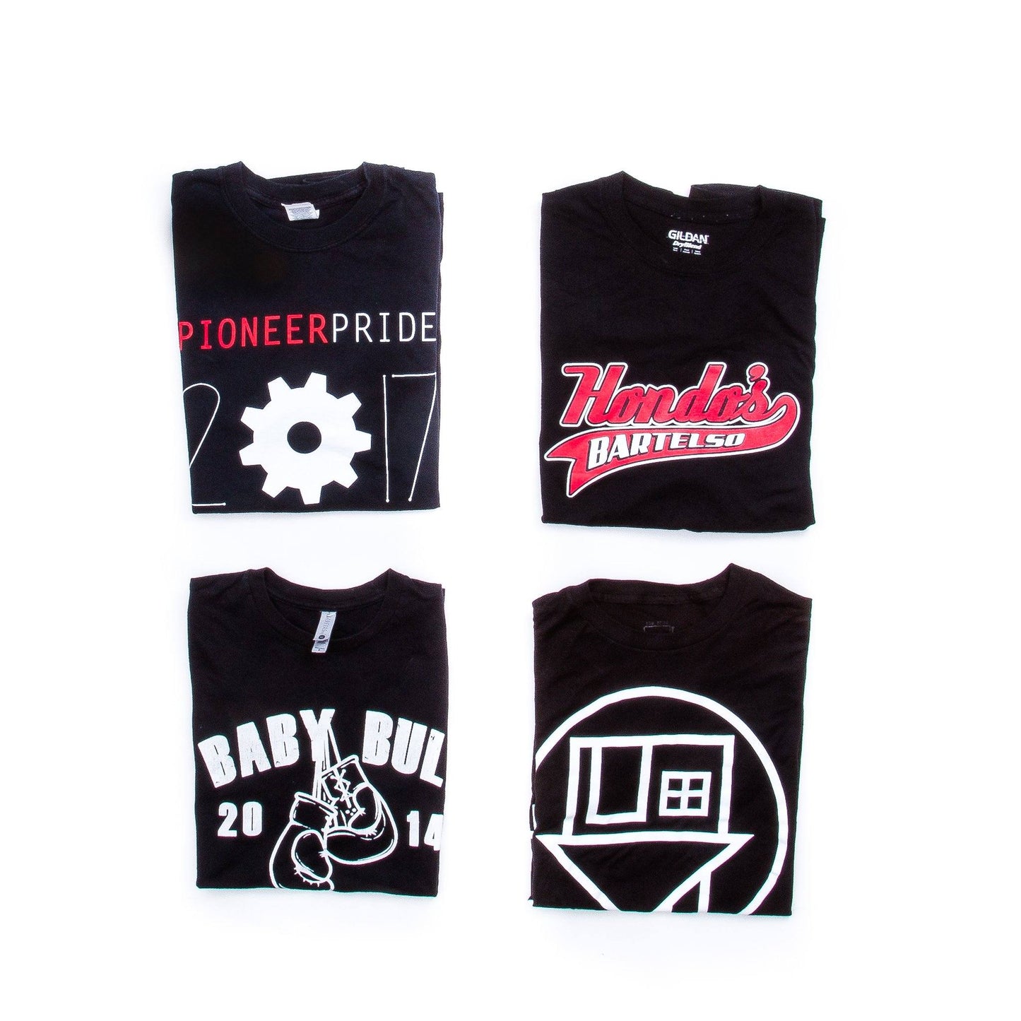Preloved Printed Black T-Shirts | Set of 4 T-Shirts Goodfair