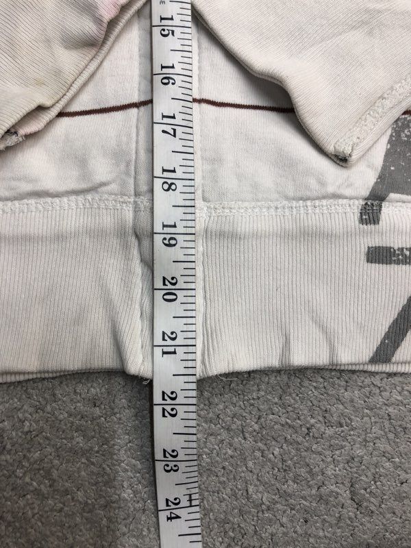 American Eagle Hoodie Mens XS White Full Zip Sweatshirt