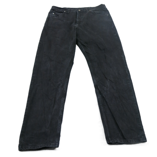 Wrangler Mens Straight Leg Denim Jeans 100% Cotton High Rise Black Size W38XL34