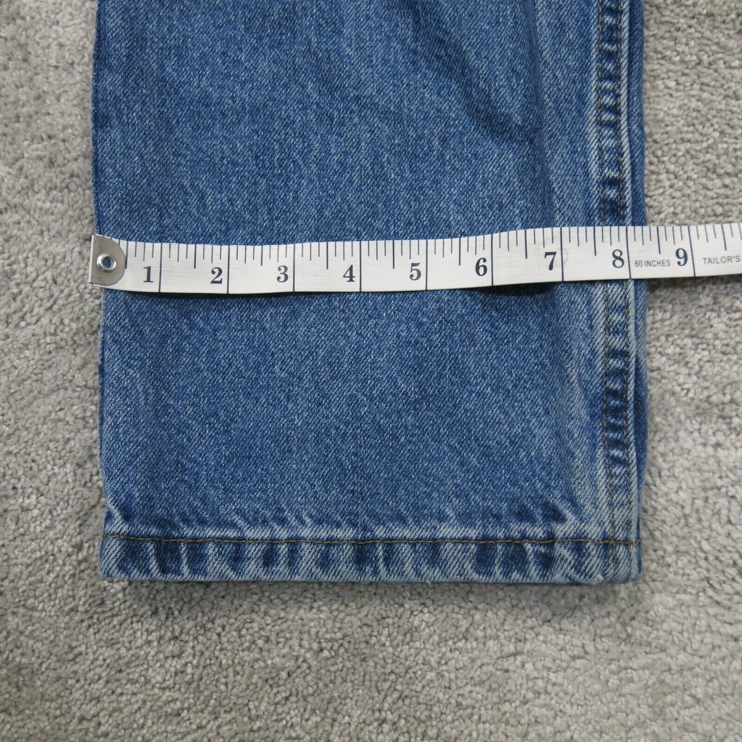 Wrangler Mens Straight Leg Jeans Denim Stretch 100% Cotton Blue Size W36XL34