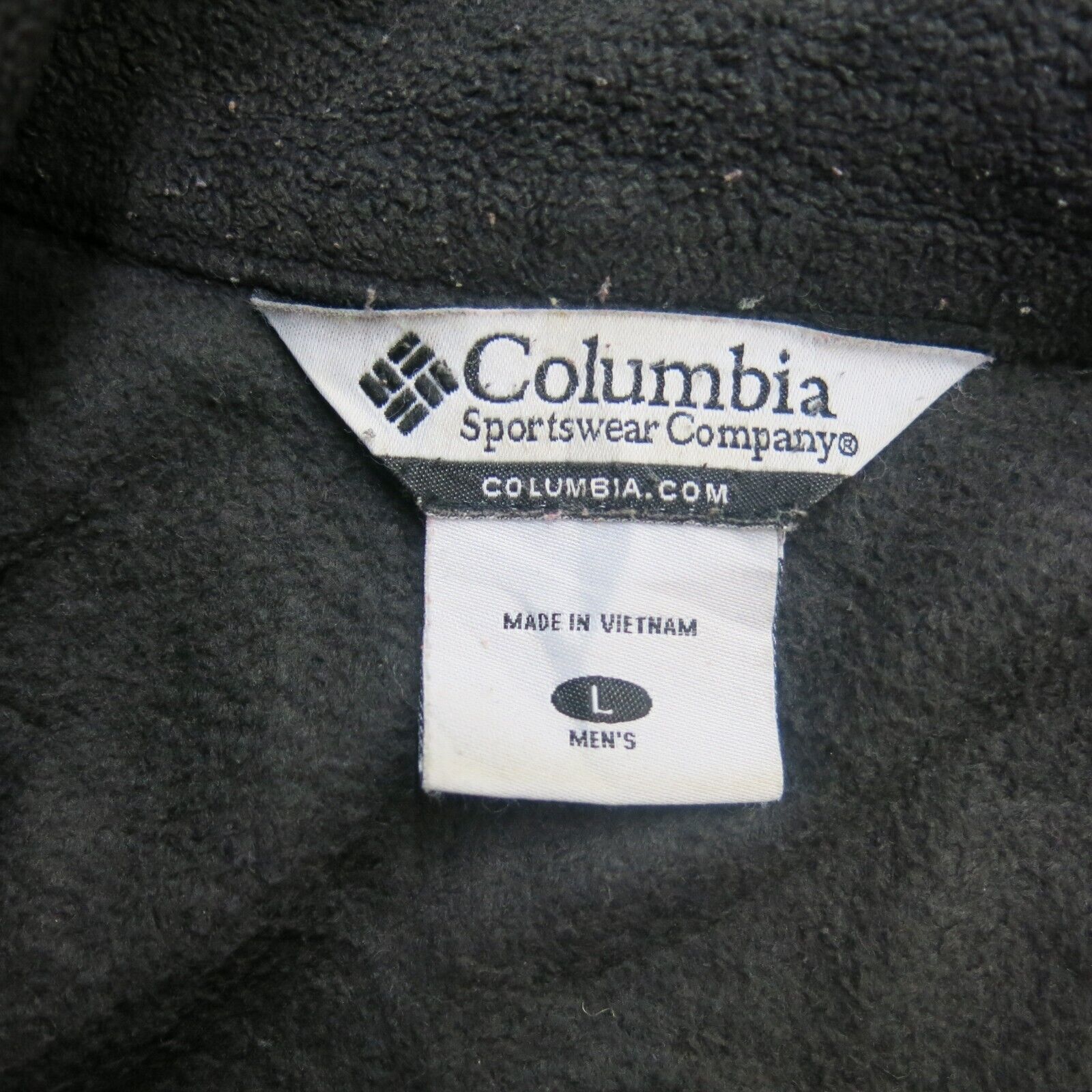 Columbia Jacket Mens Large Black Full Zip Fleece Lined Outdoors Long S