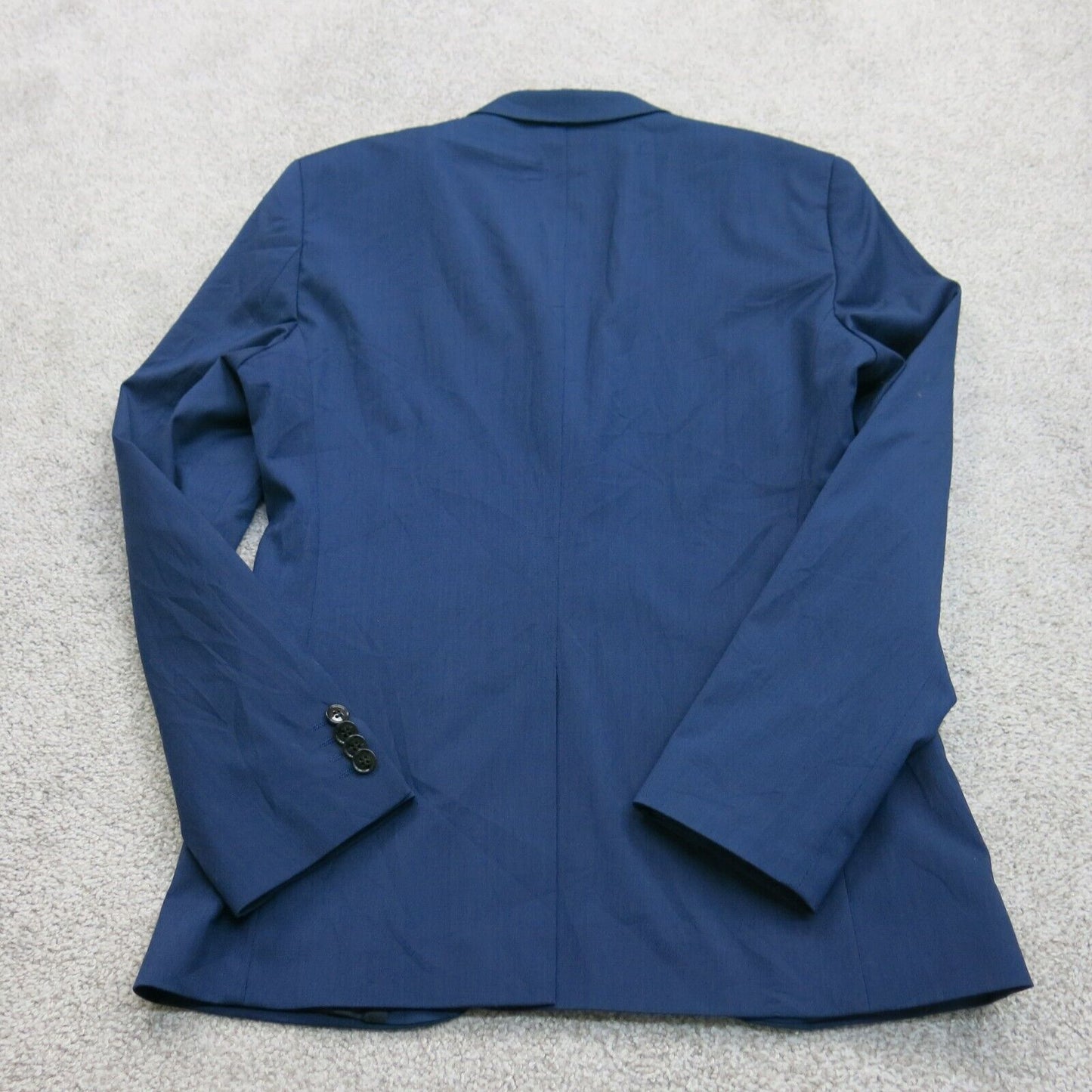 Vintage Mens Blazer Coat Single Breasted Long Sleeves Blue Size 38 Regular