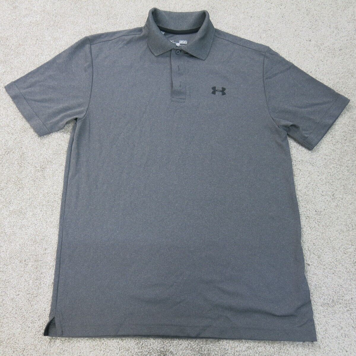 Men's Large Lot of 4 Under Armour Heat Gear Loose Polo Golf outlet Shirts Space Dye