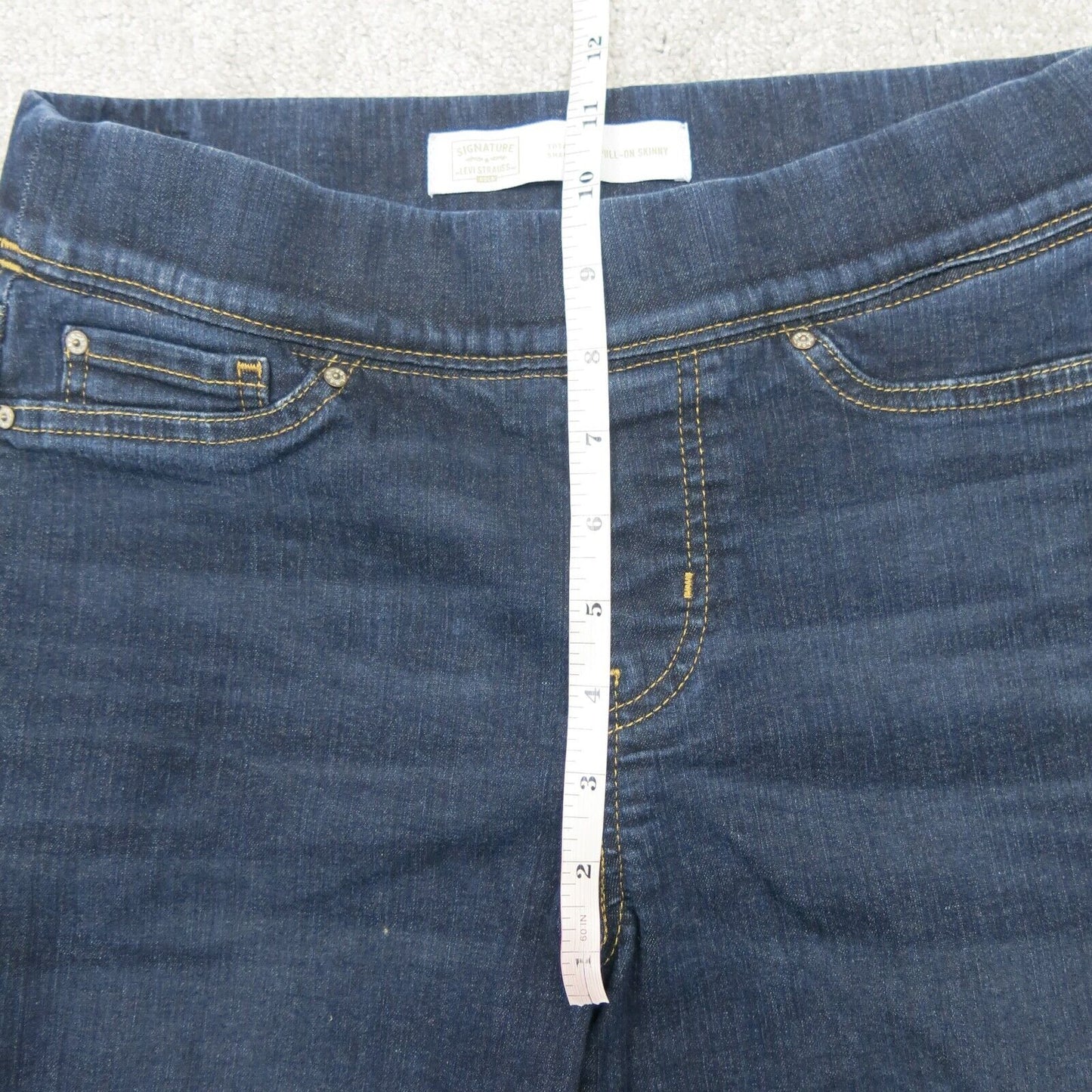 Signature By Levis Womens Pull On Skinny Leg Jeans Mid Rise Blue Size W29XL30