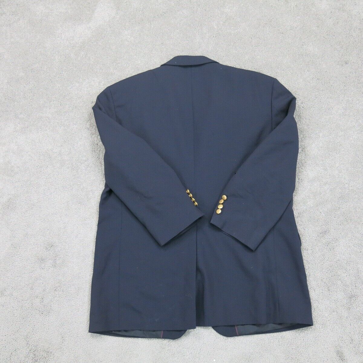 Vintage Mens Blazer Coat Single Breasted Long Sleeves Pockets Blue Size 43R