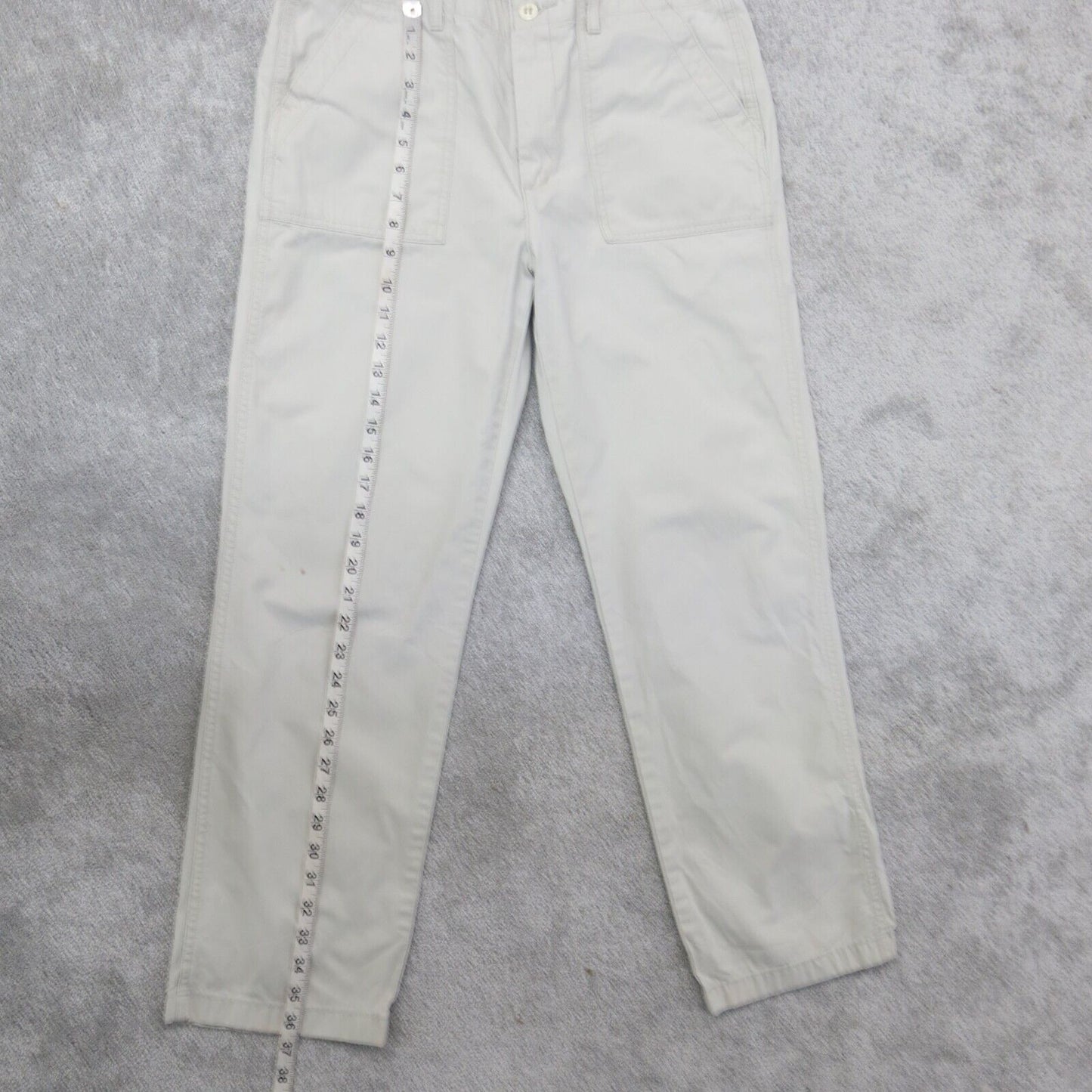 Levis Mens Casual Pant Mid Rise Four Design Pocket 100%Cotton White Size 29