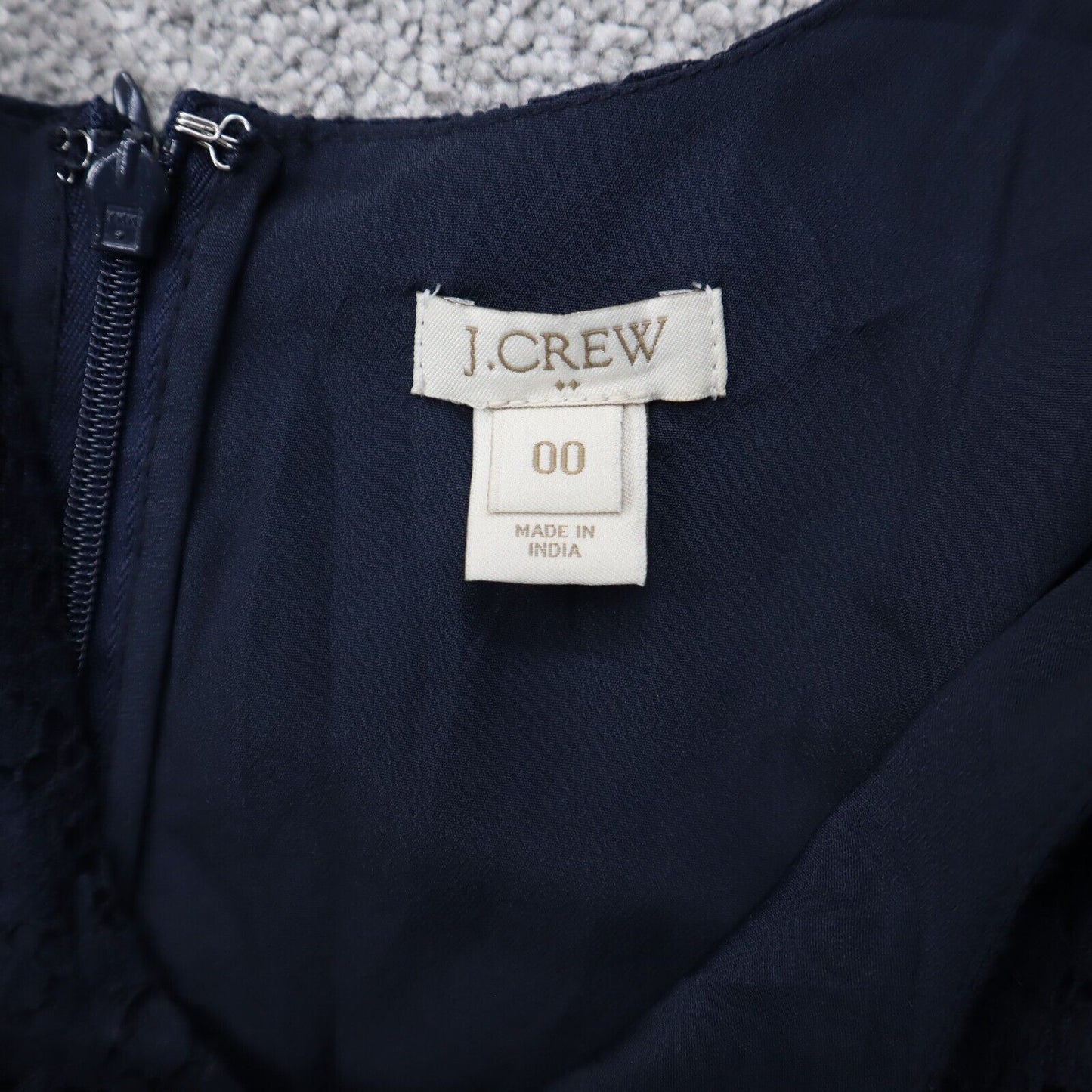 J.Crew Womens A Line Midi Dress Sleeveless Back Zip Round Neck Black Size 00