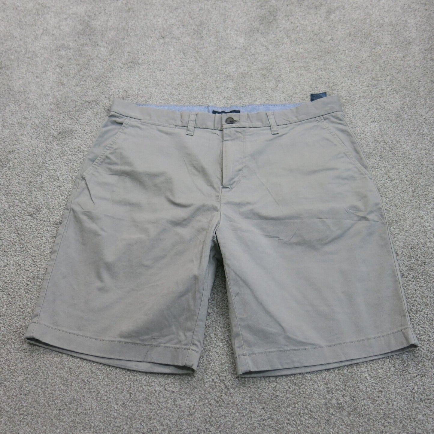Tommy Hilfiger Womens Chino Shorts Casual Mid Rise Size Gray 36