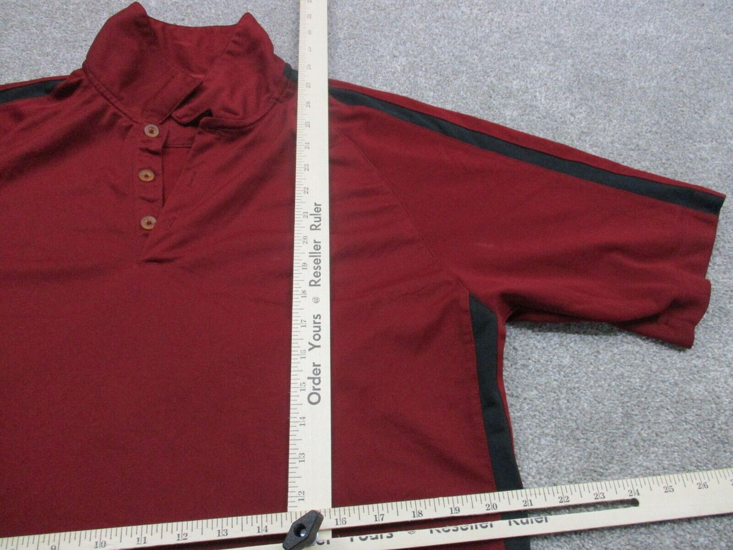 Nike Golf Polo Shirt Mens  Size L Burgundy Short Sleeve Classic Fit Dry Shirt