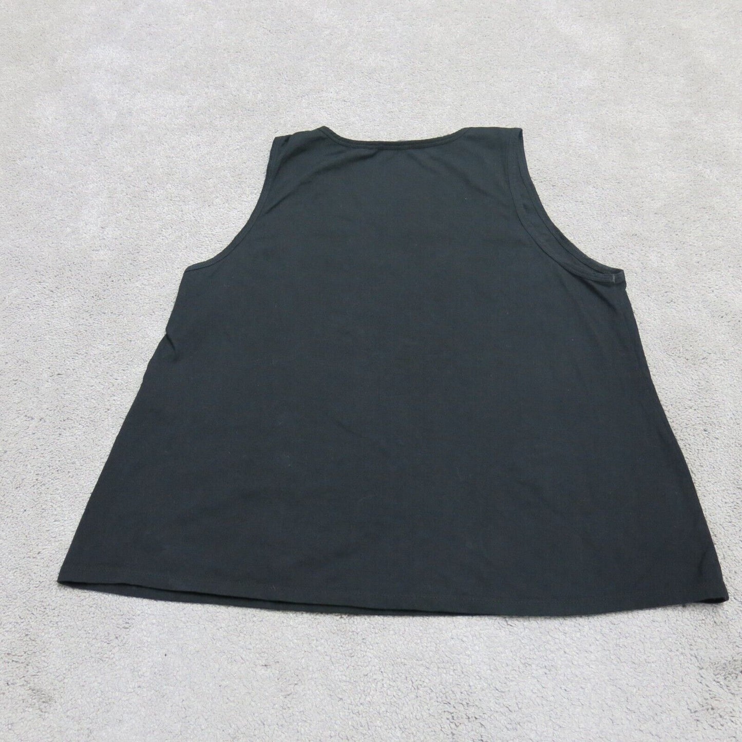 Zara Womens Tank Blouse Top Sleeveless Scoop Neck Black Size Large