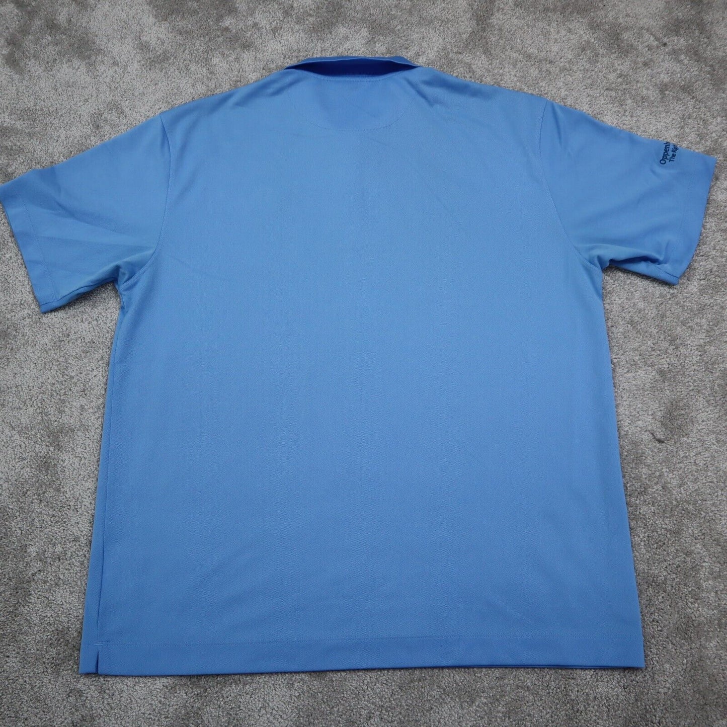 Nike Dri Fit Golf Shirt Men's X-Large Blue Short Sleeves Sports Logo Polo Shirt