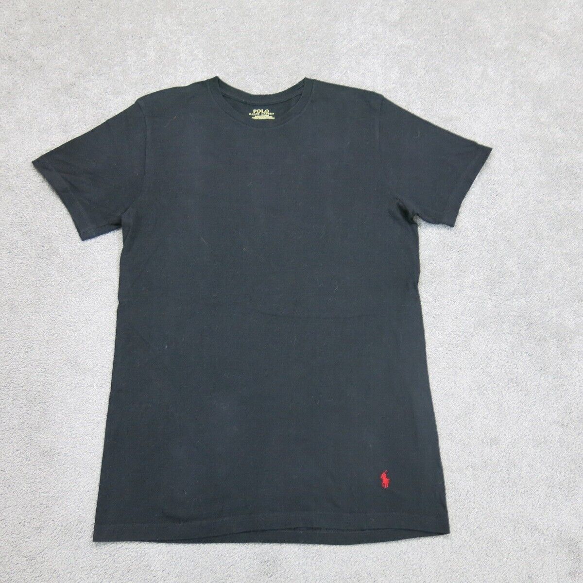 Polo Ralph Lauren Mens T Shirt Classic Fit 100% Cotton Black Logo Size Small