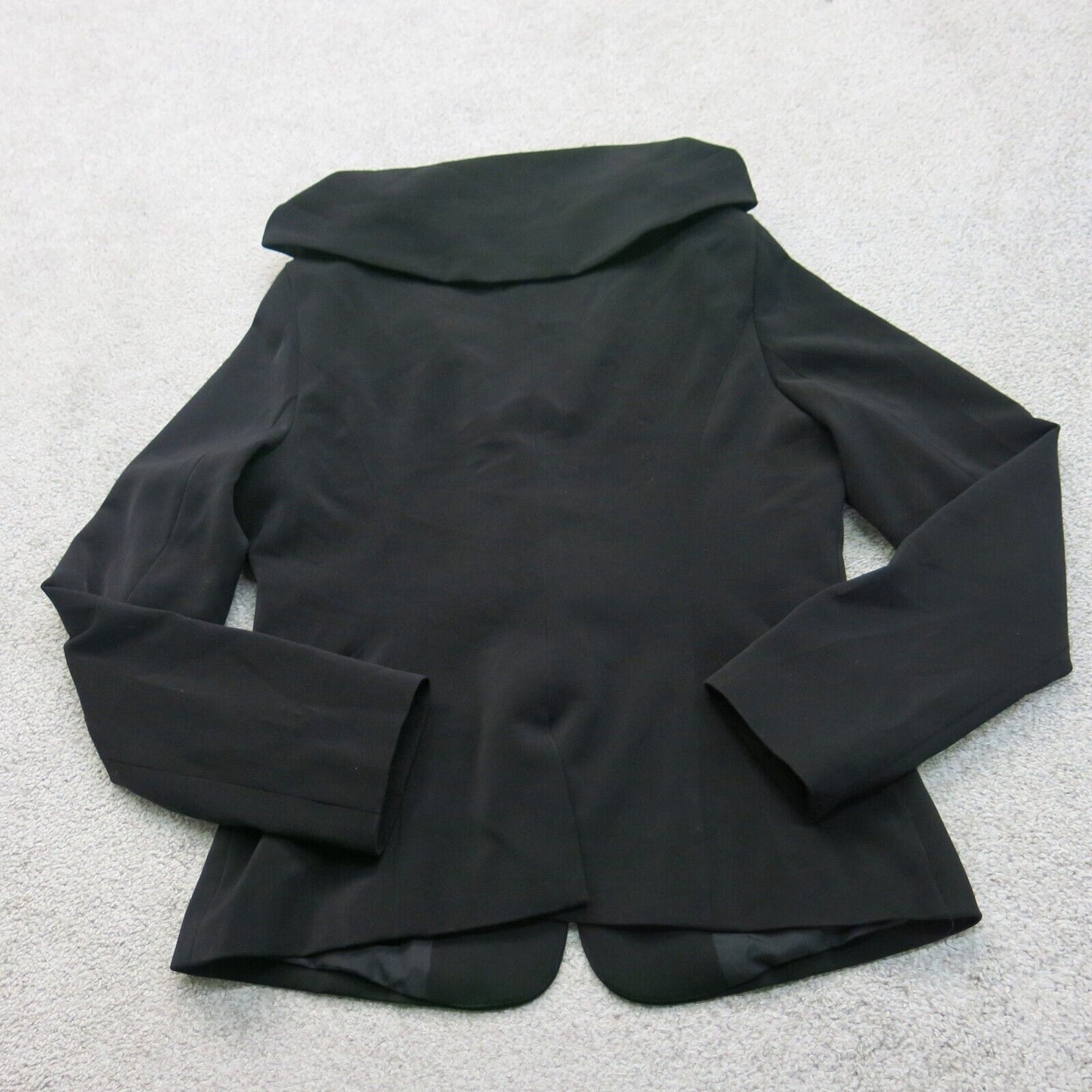 White House Black Market Womens Blazer Coat Single Breasted Long Sleeve Black 12