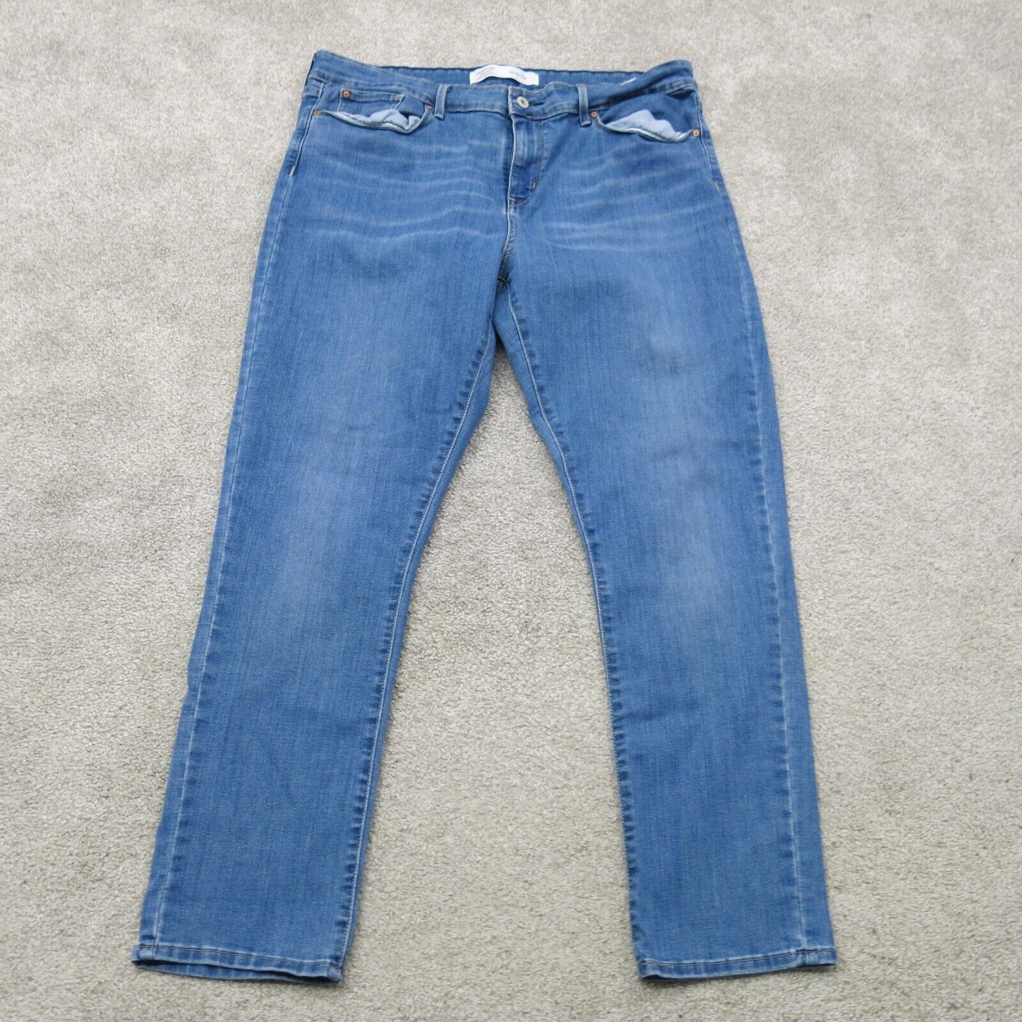Denizen From Levis Mens Jeans Denim Slim Straight Leg Mid Rise Blue SZ W34XL30
